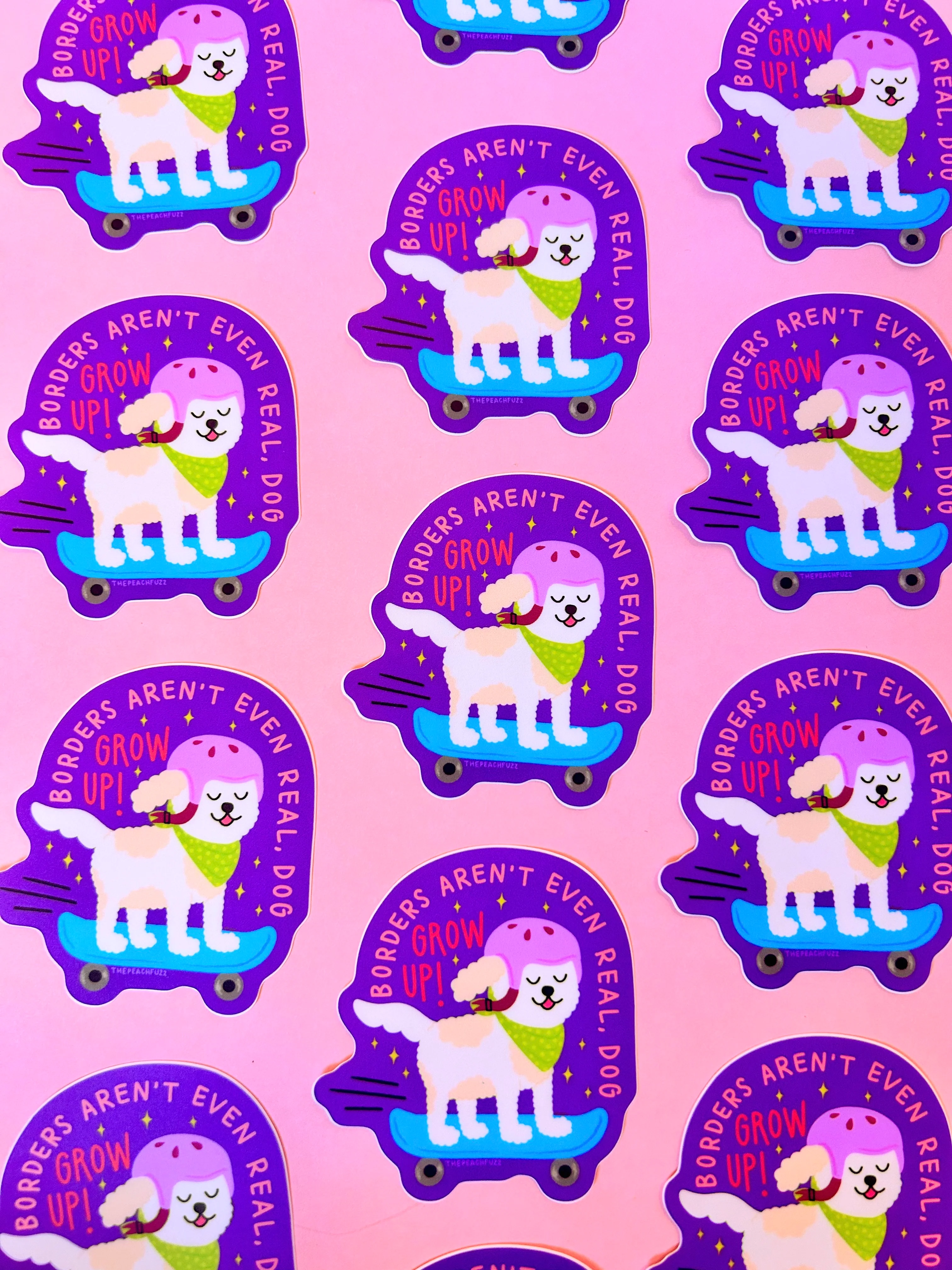 Borders Aren't Even Real Sticker - Image 2