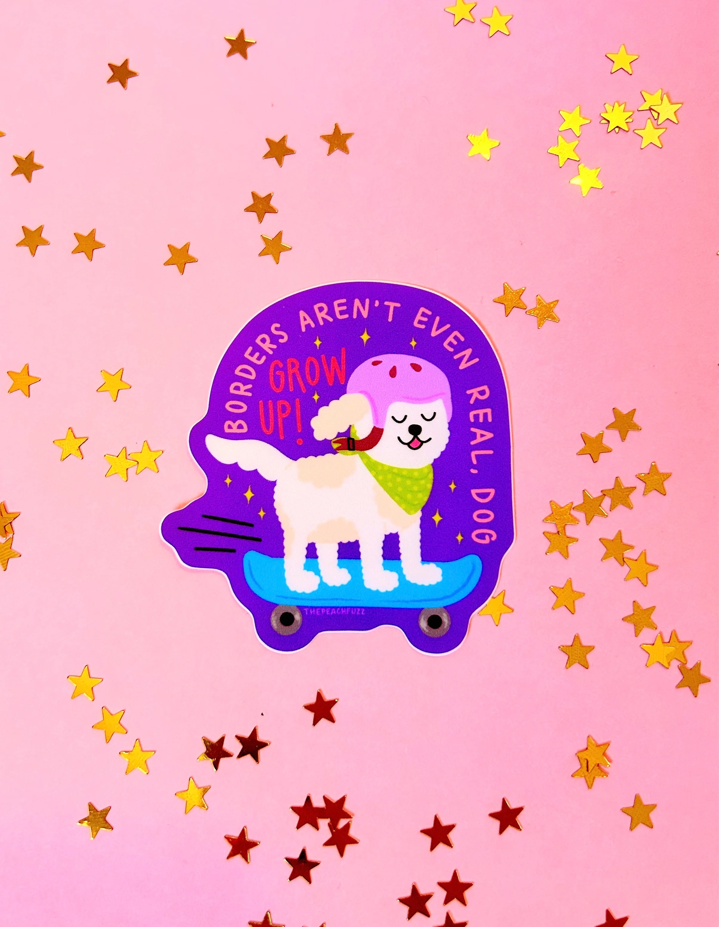 Borders Aren't Even Real Sticker - Image 4