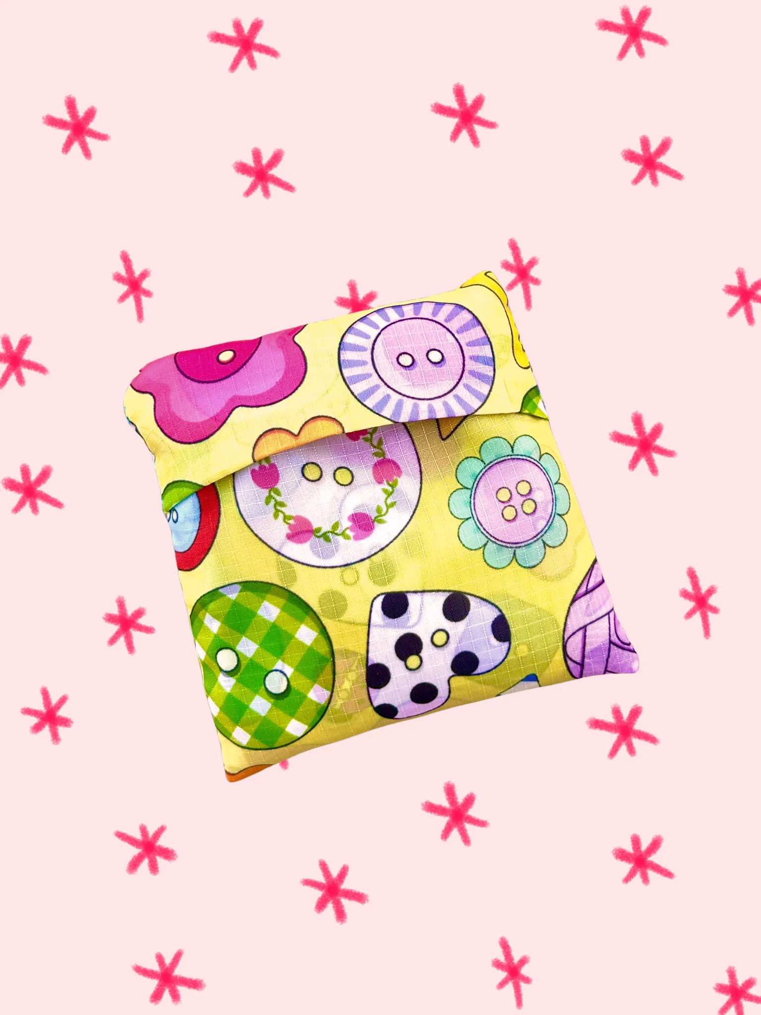 Cute As A Button Folding Shopper Tote - Image 2