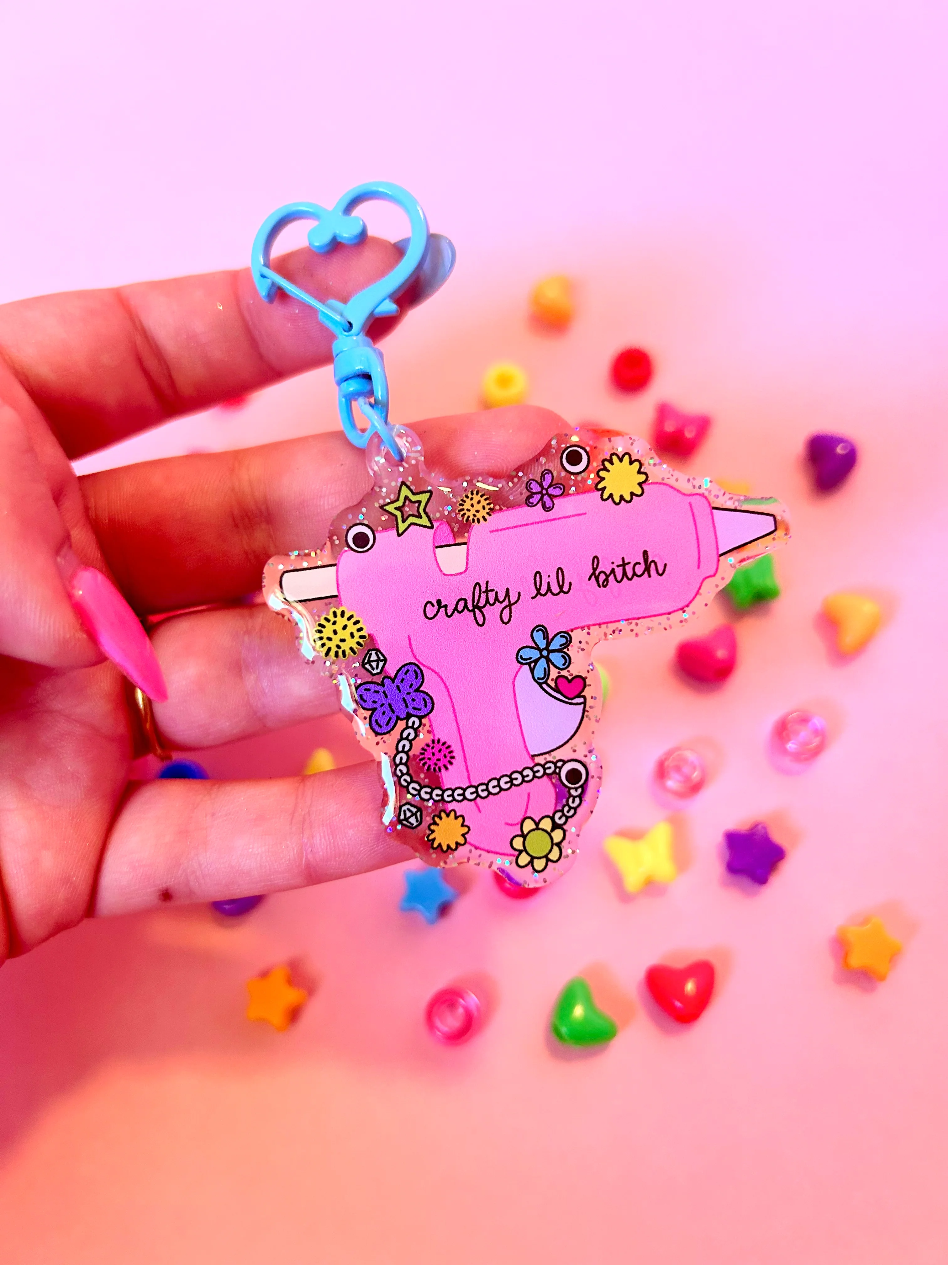 Crafty Lil Bitch Keychain - Image 10