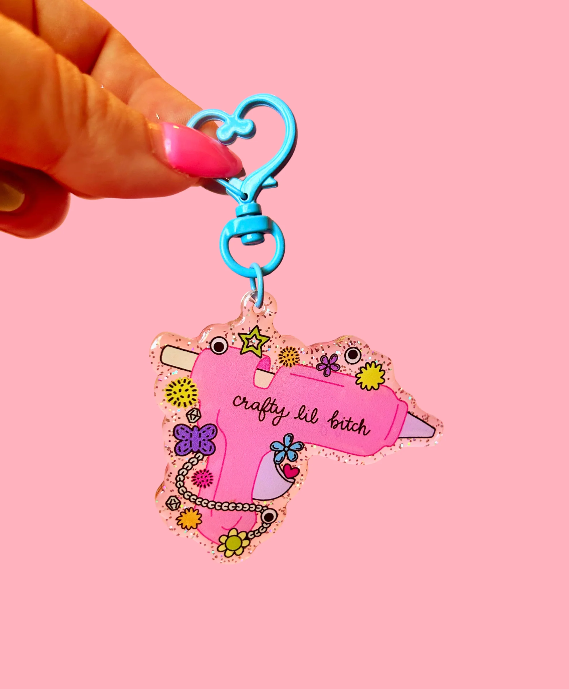 Crafty Lil Bitch Keychain - Image 3