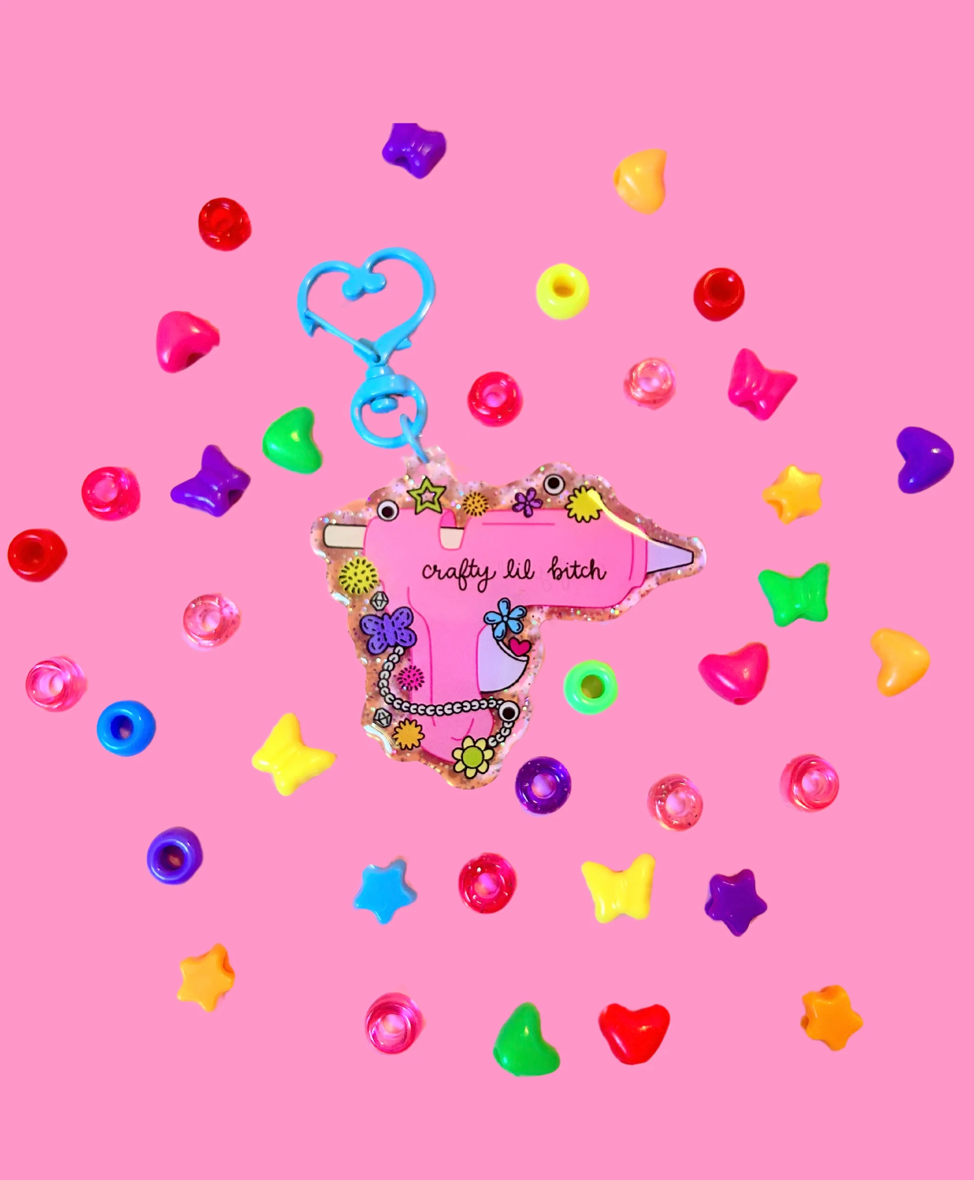 Crafty Lil Bitch Keychain - Image 4