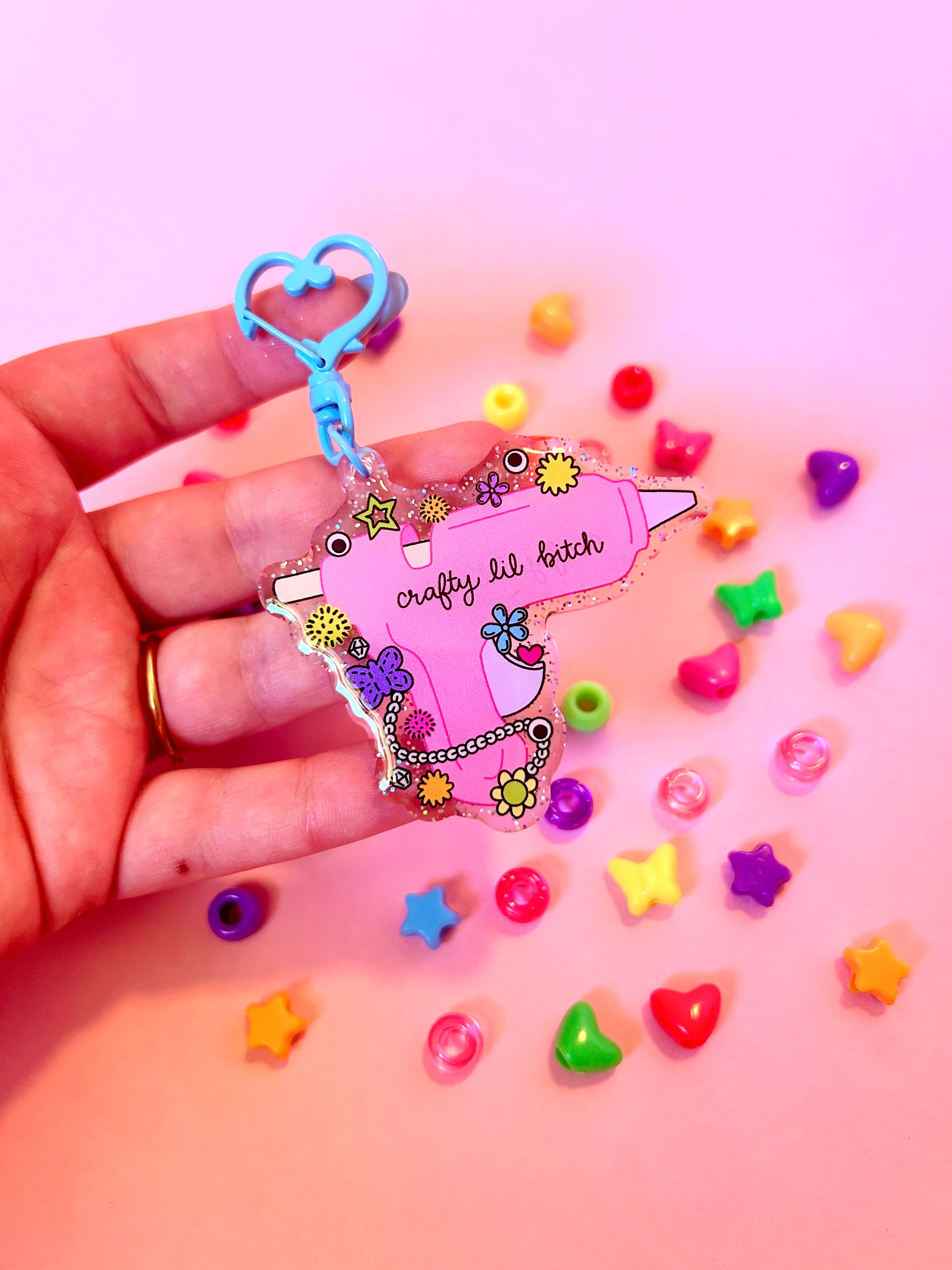 Crafty Lil Bitch Keychain - Image 9