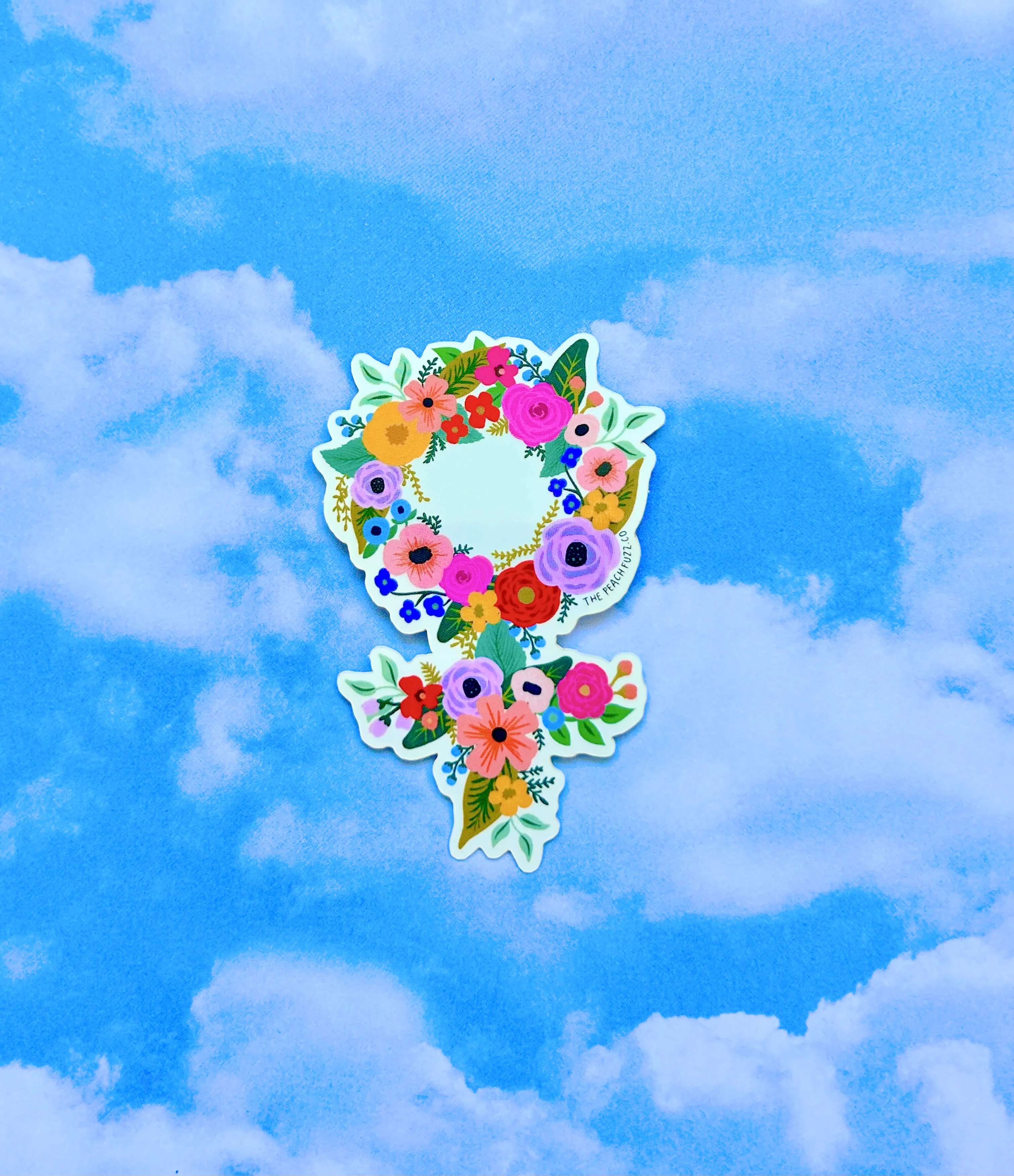 Floral Feminist Sticker - Image 3
