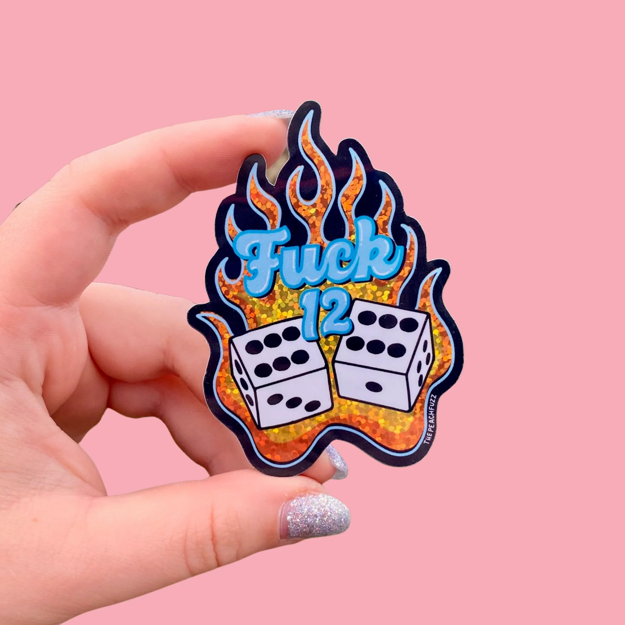 Fuck 12 Glitter Sticker - Image 3