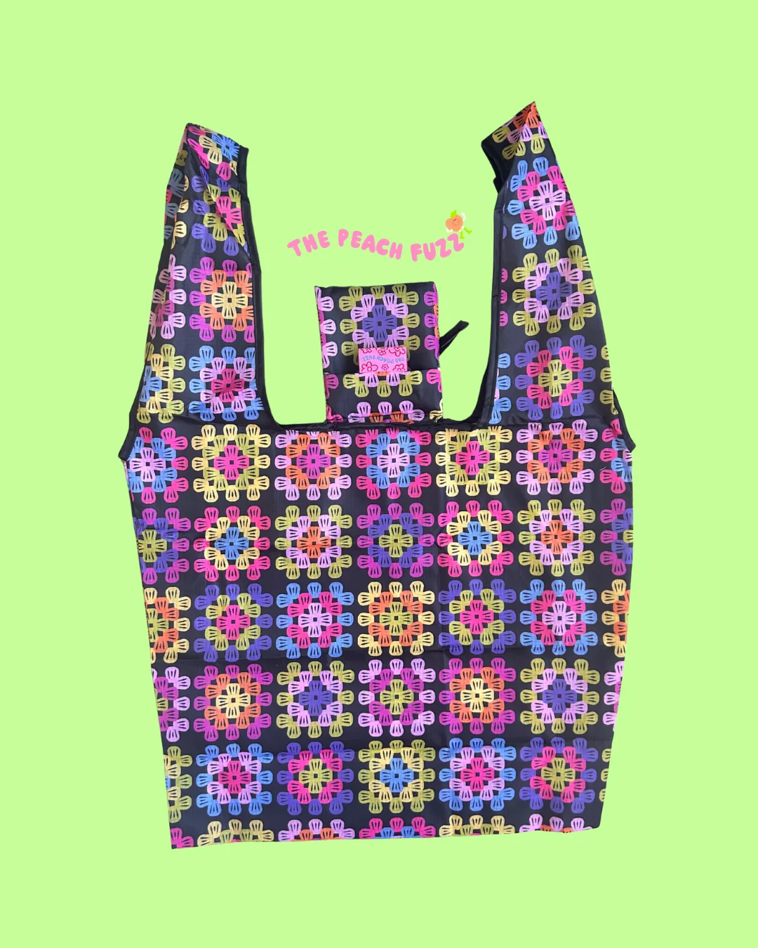 Granny Square Folding Shopper Tote - Image 3