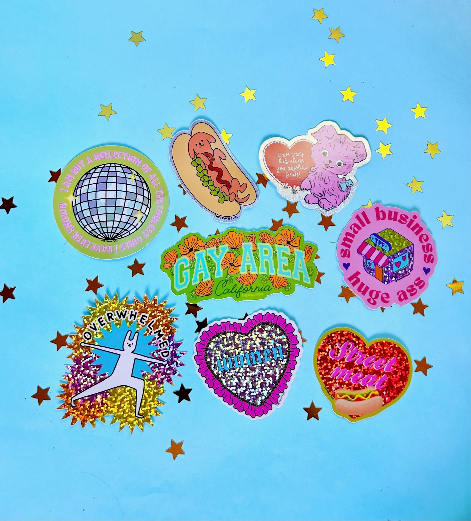 Heart Women Glitter Sticker - Image 4