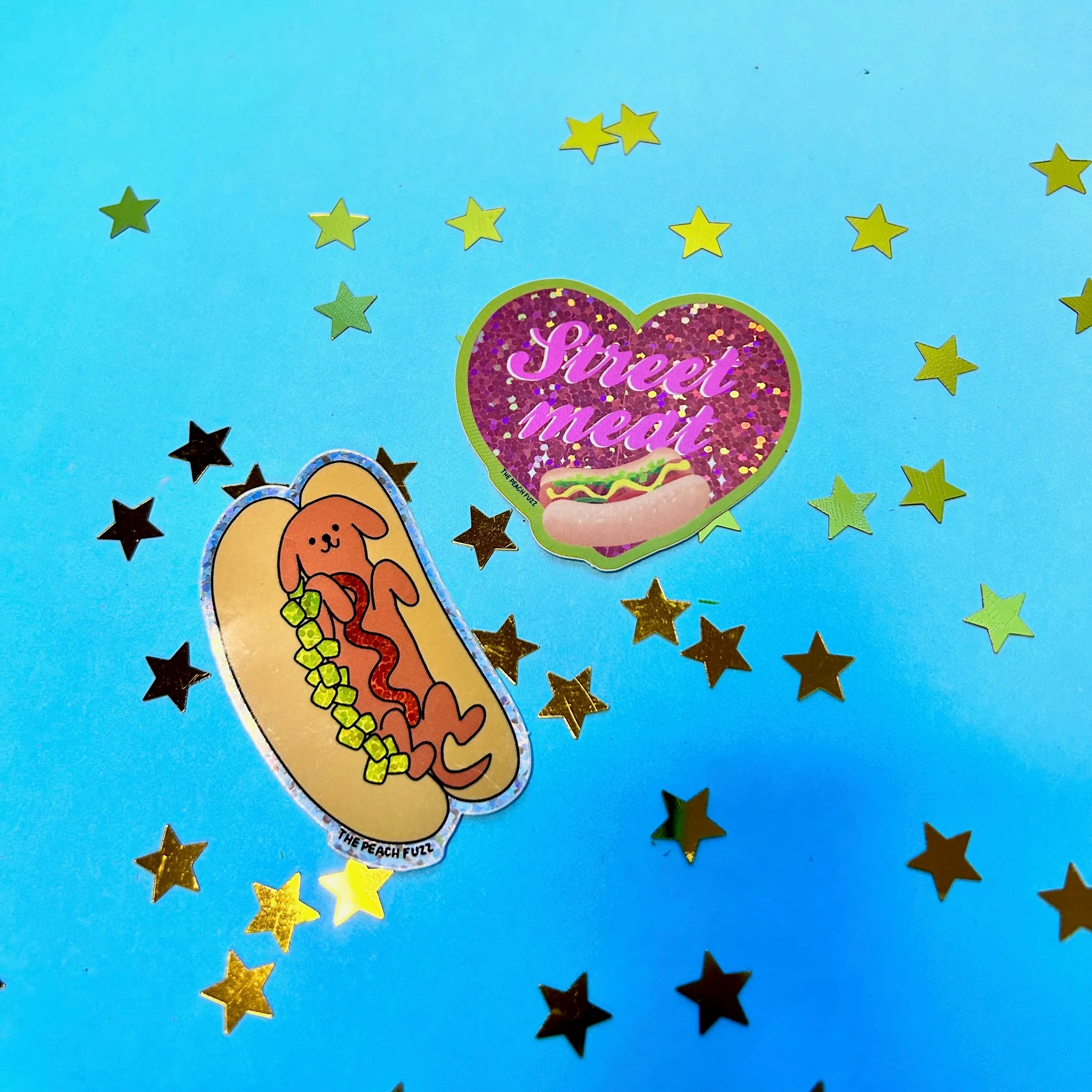 Hot Doggy Dog Glitter Sticker - Image 4