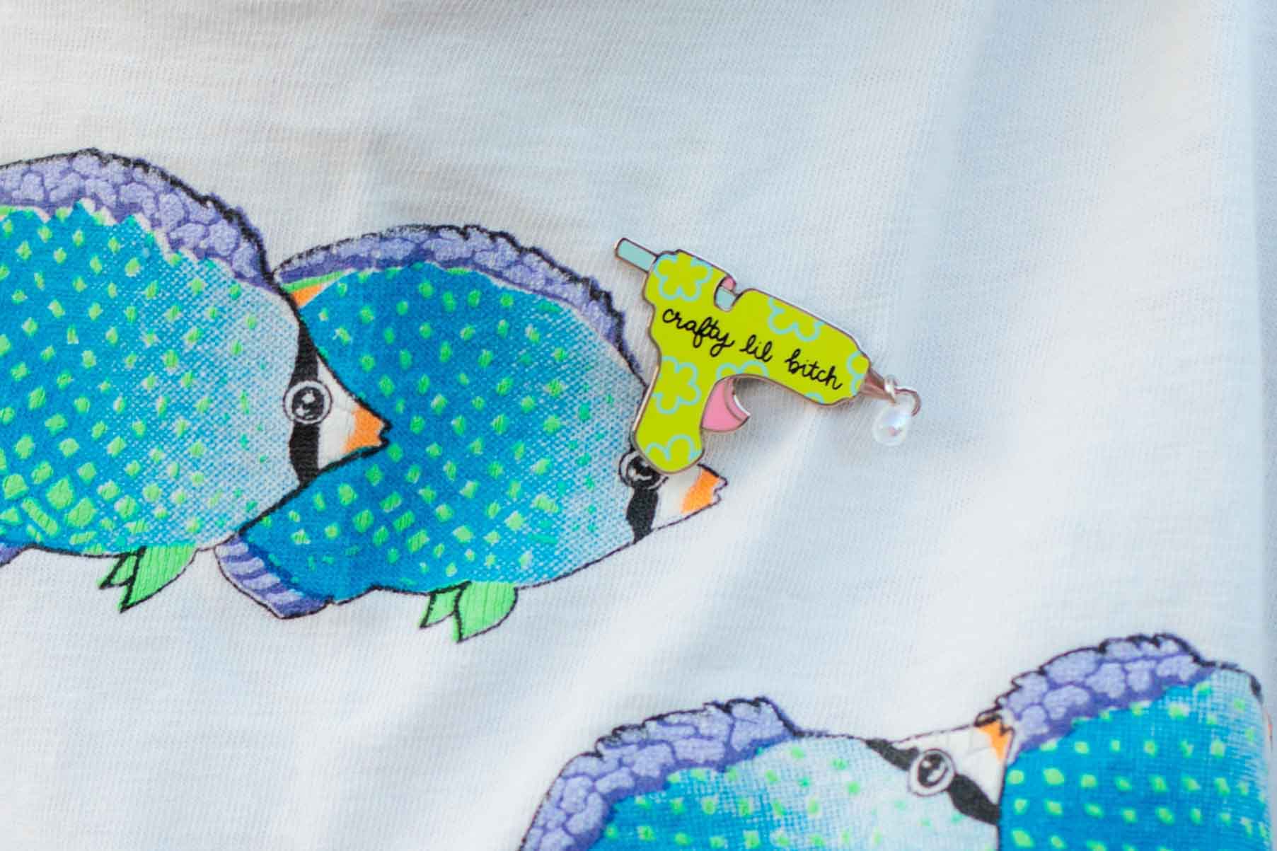 Hot Glue Gun Enamel Pin - Image 3