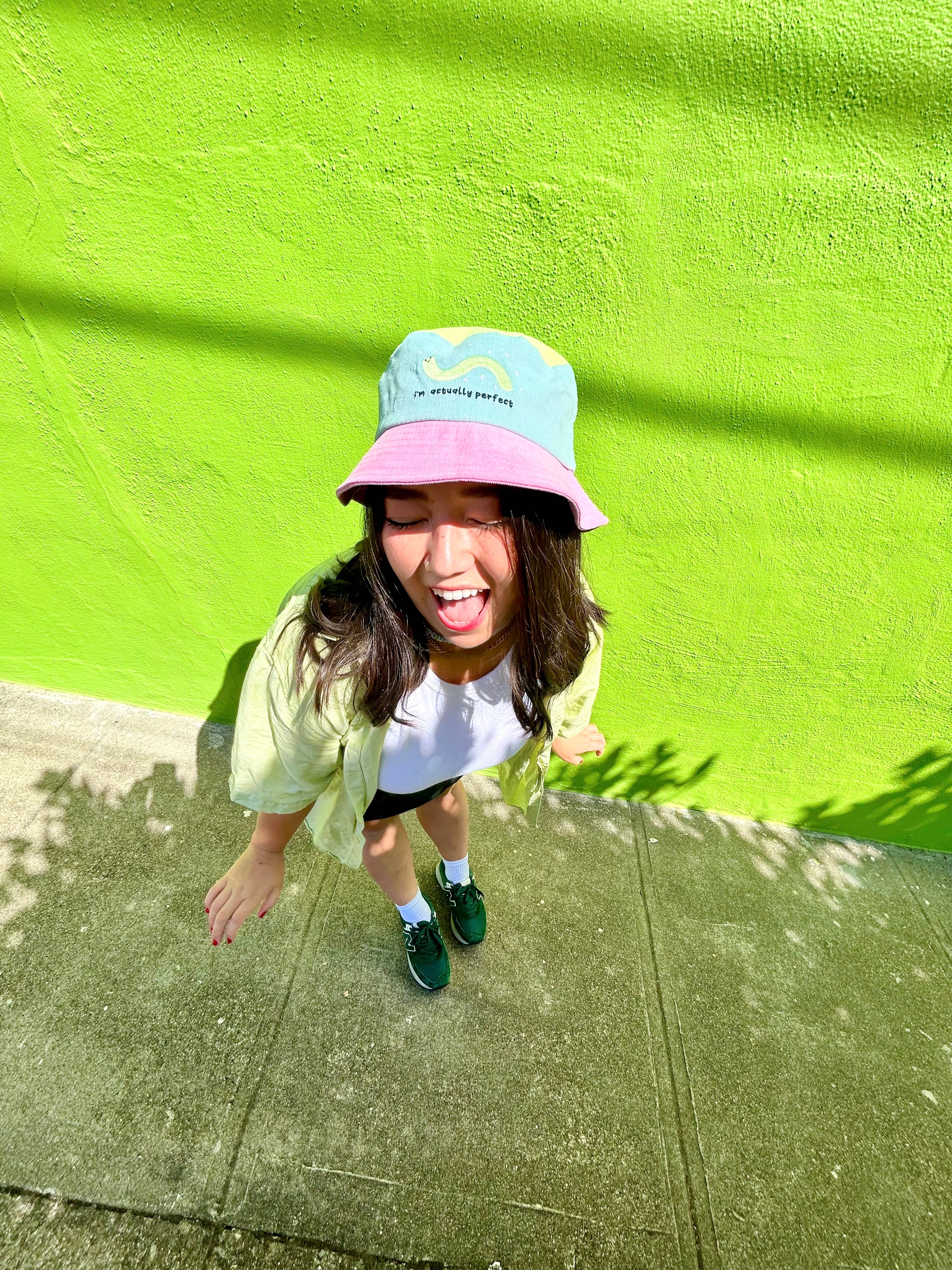 I’m Actually Perfect Color Block Bucket Hat - Image 14