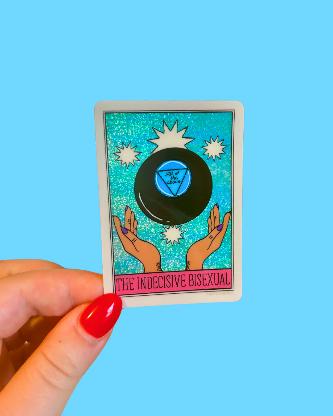 Indecisive BISEXUAL Glitter Sticker - Image 2