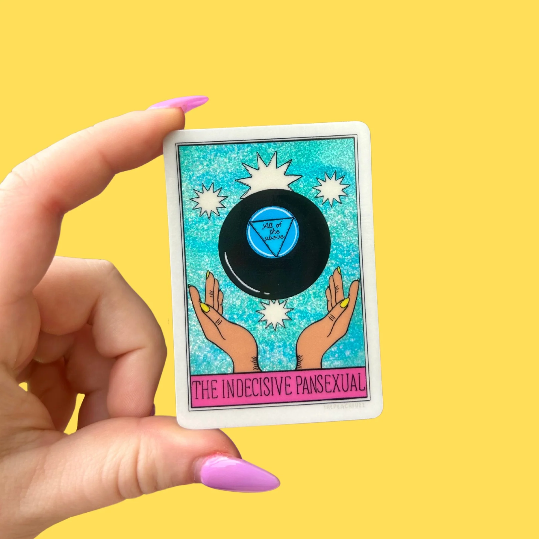 Indecisive PANSEXUAL Glitter Sticker - Image 2