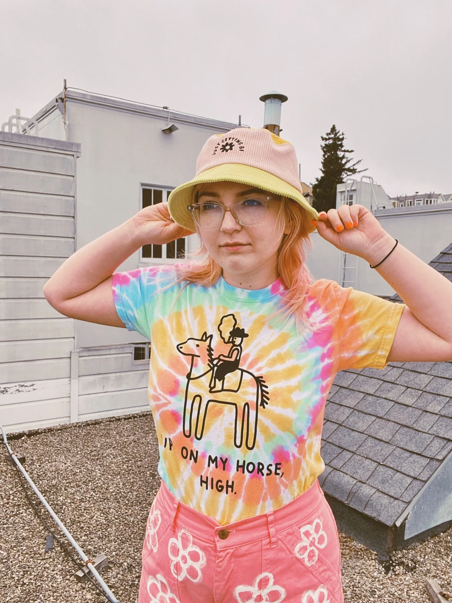 Just Getting Bi Color Block Bucket Hat - Image 9