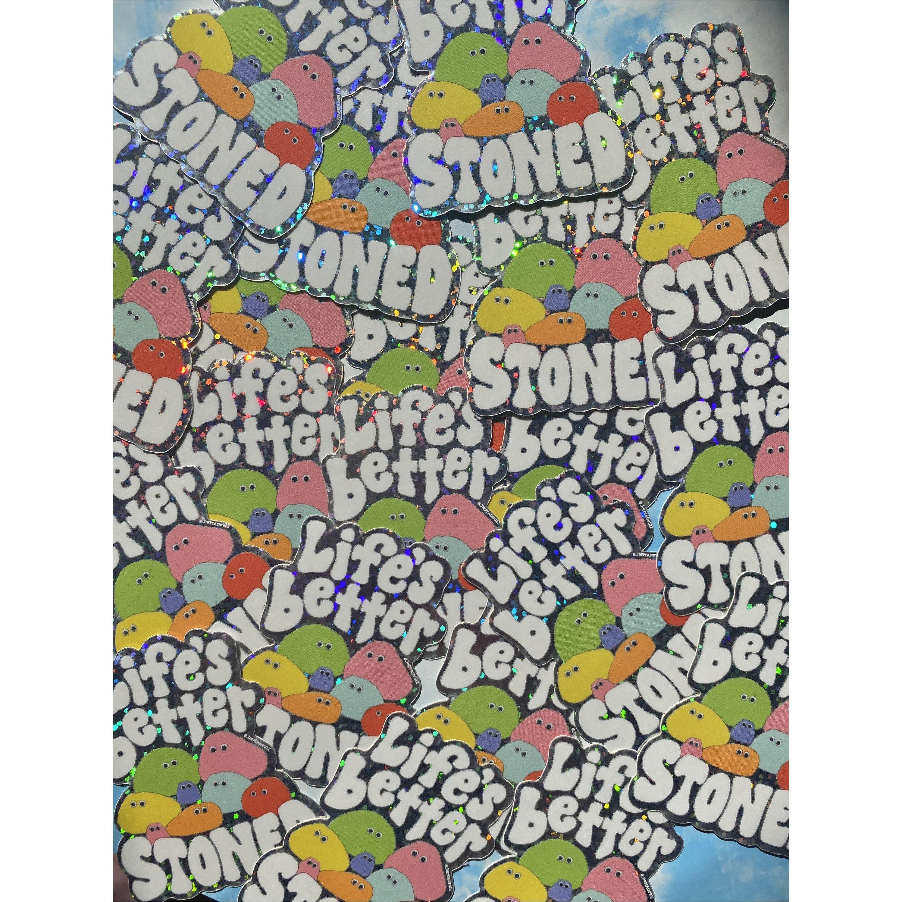 Life Is Better Stoned Sticker - Image 4