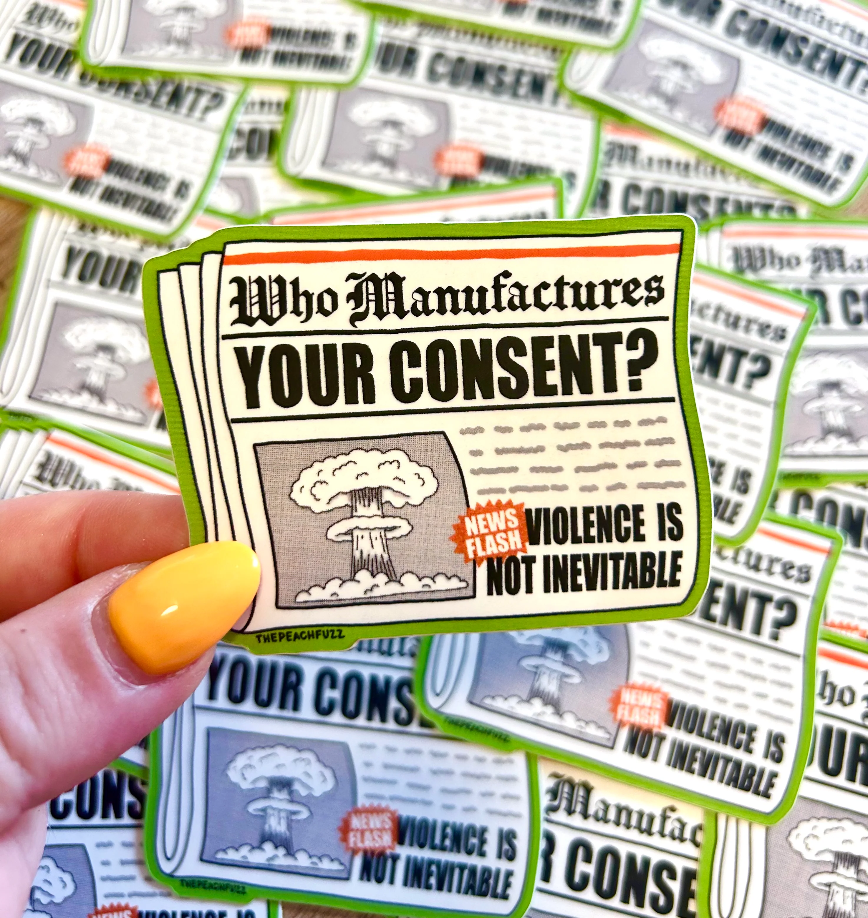 Manufactured Consent Sticker - Image 2