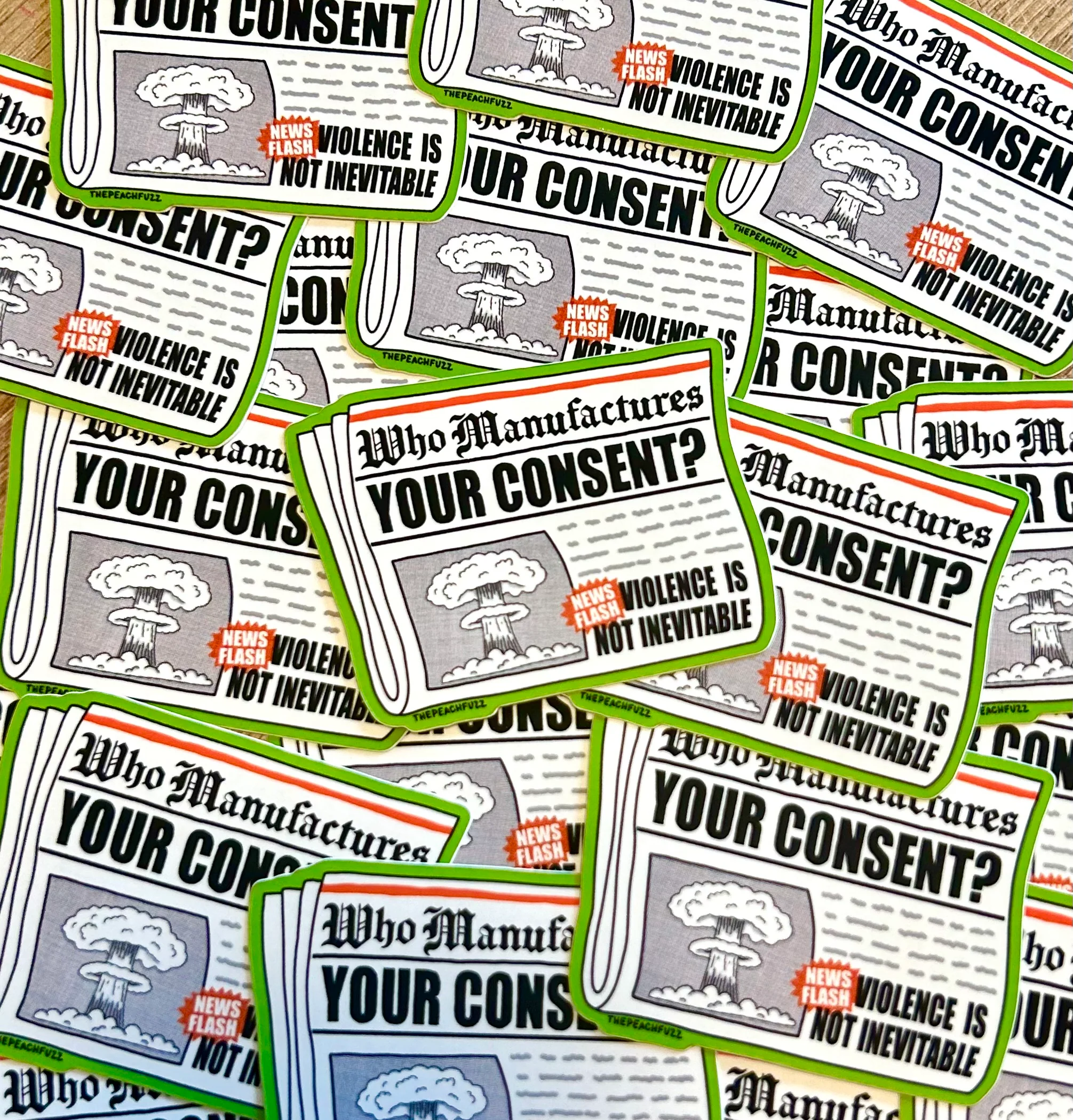 Manufactured Consent Sticker - Image 3