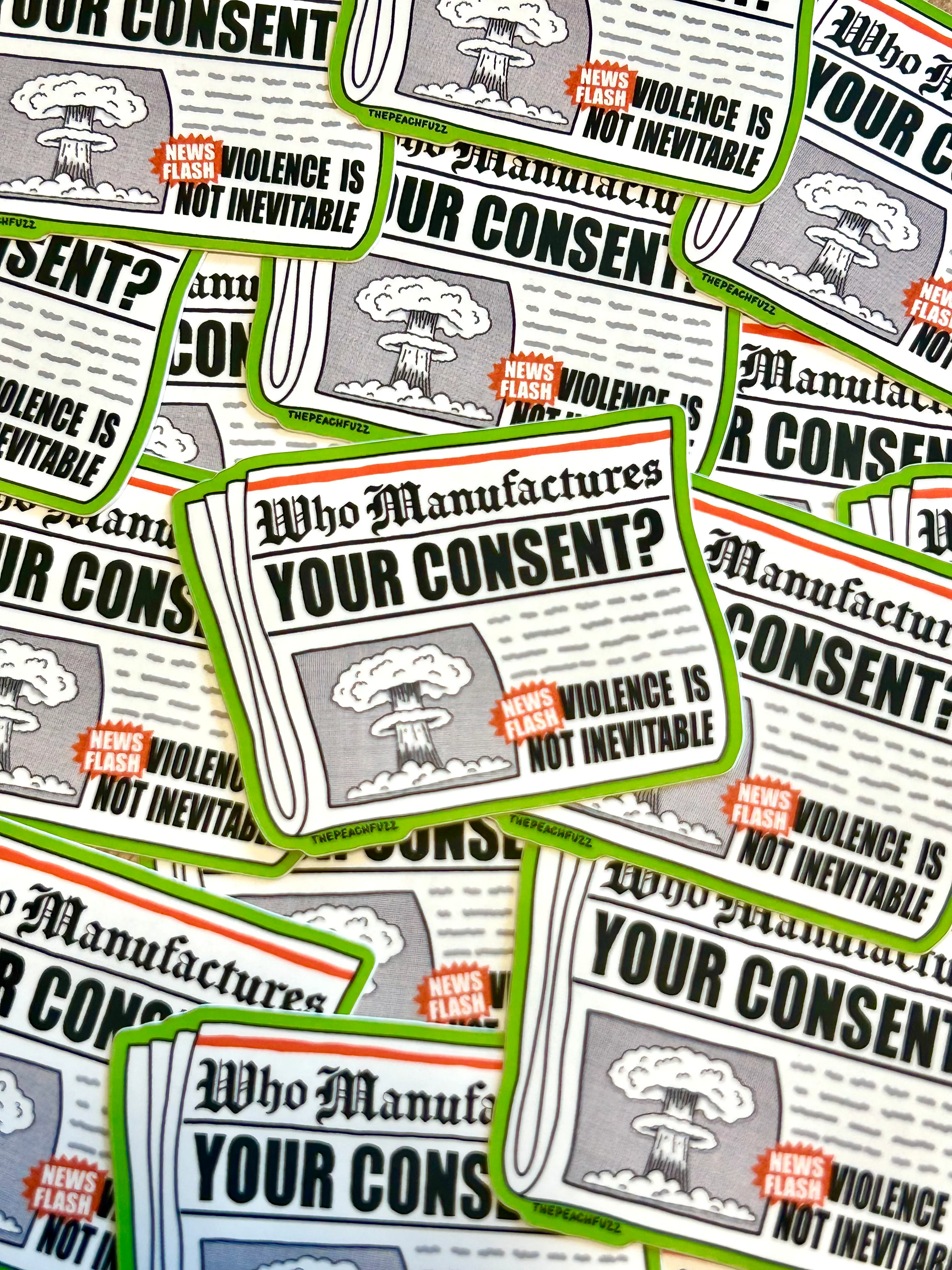 Manufactured Consent Sticker - Image 4