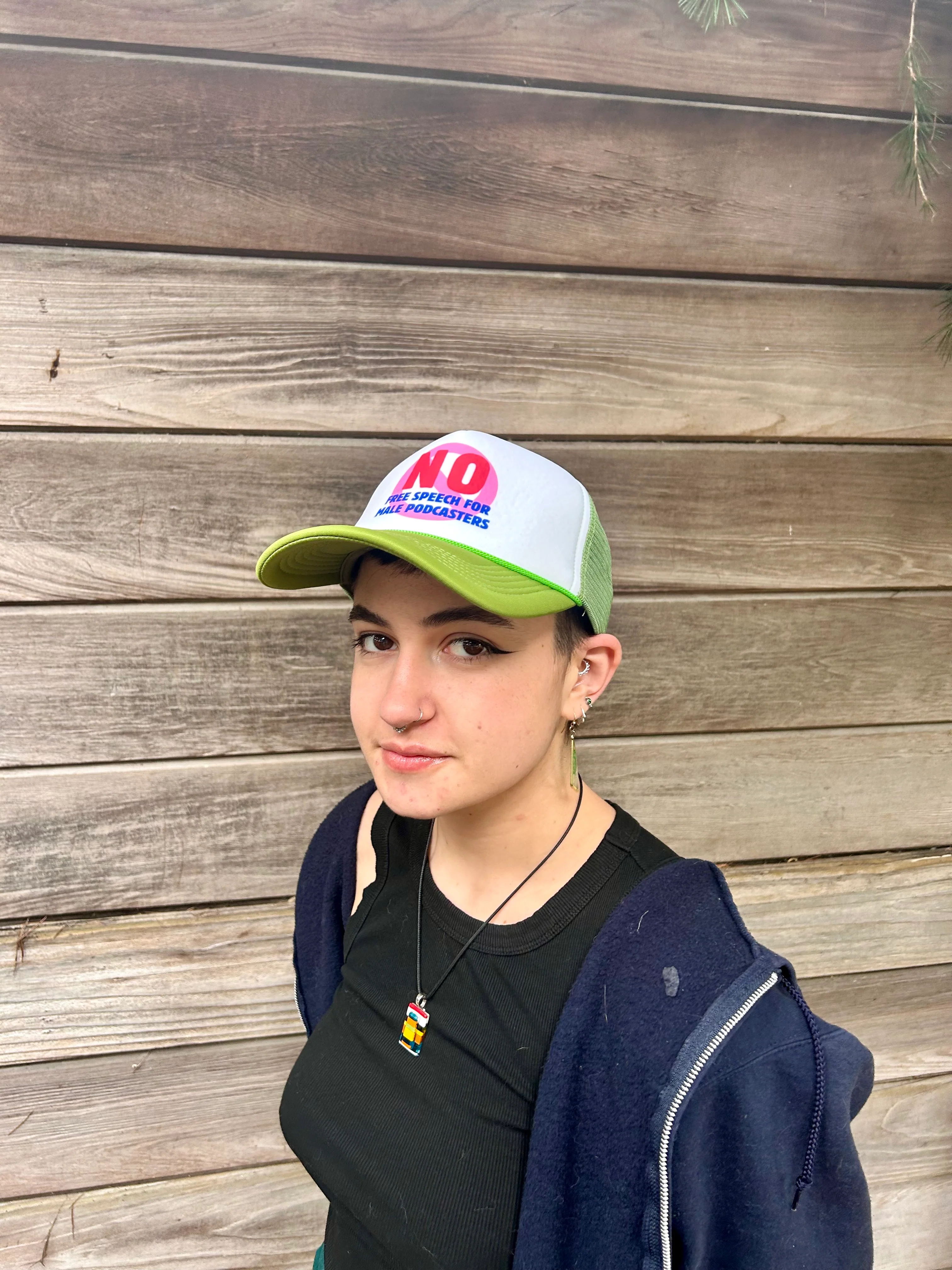No Free Speech For Male Podcasters Hat - Image 10