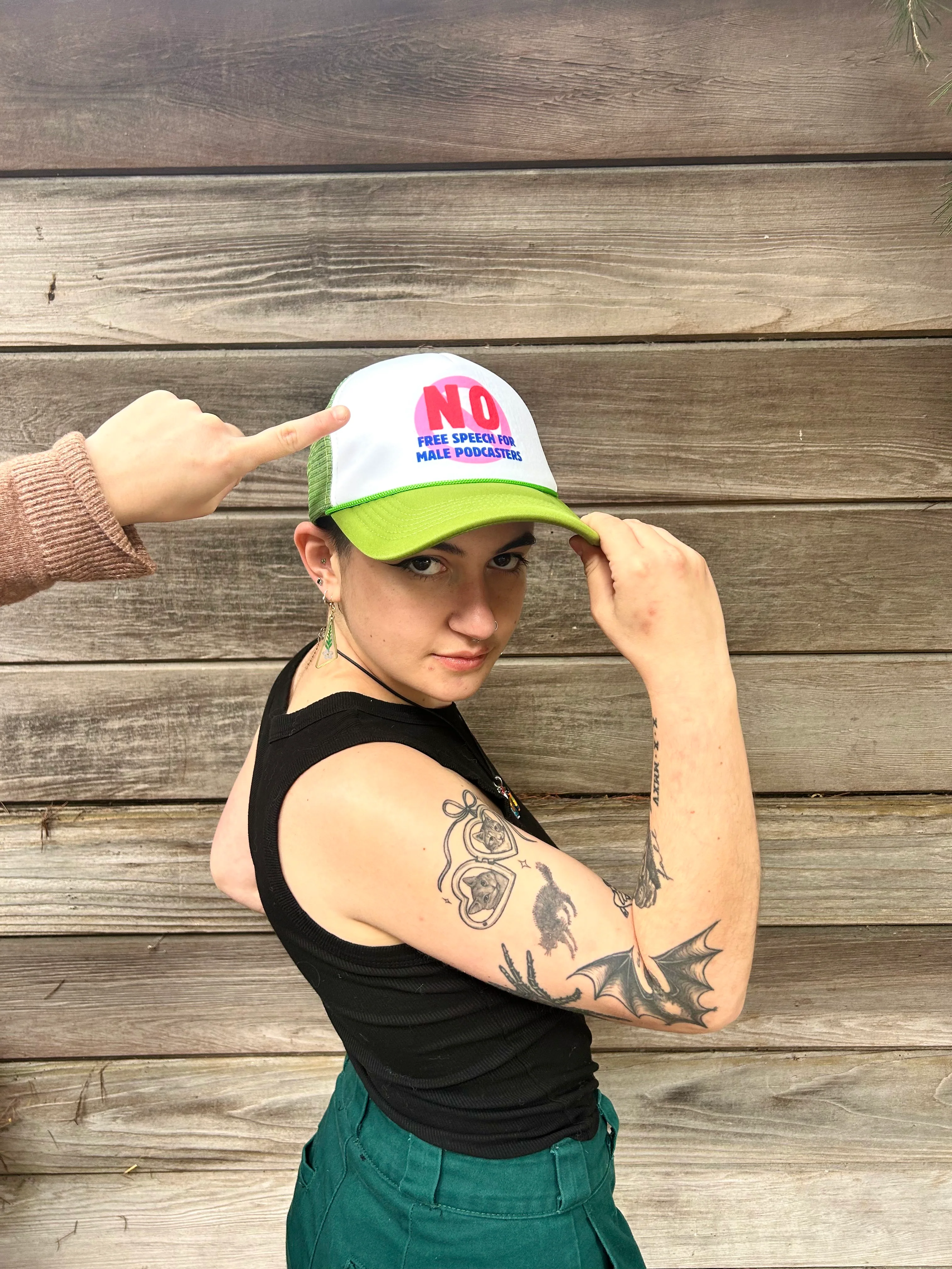 No Free Speech For Male Podcasters Hat - Image 8