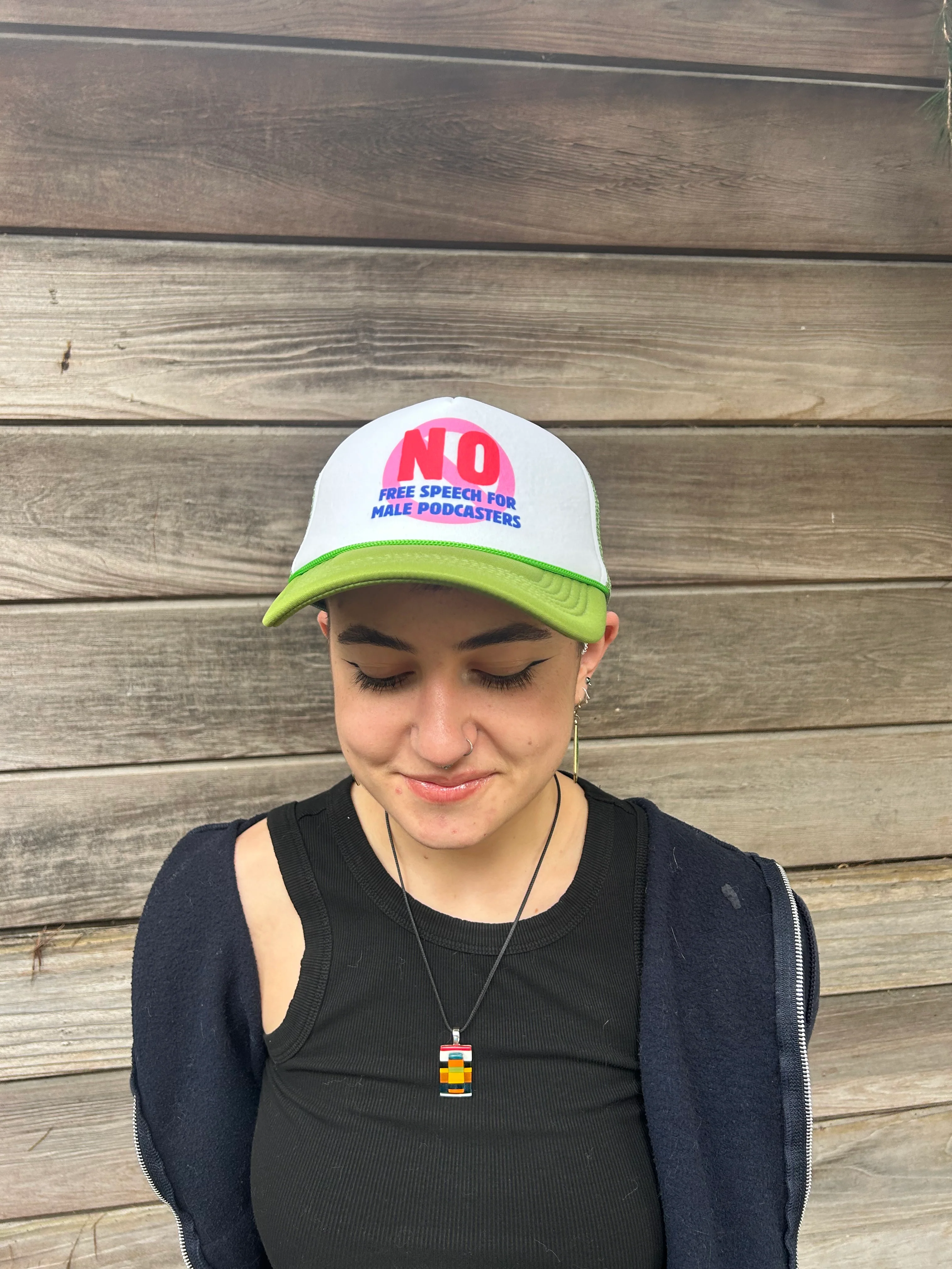 No Free Speech For Male Podcasters Hat - Image 9