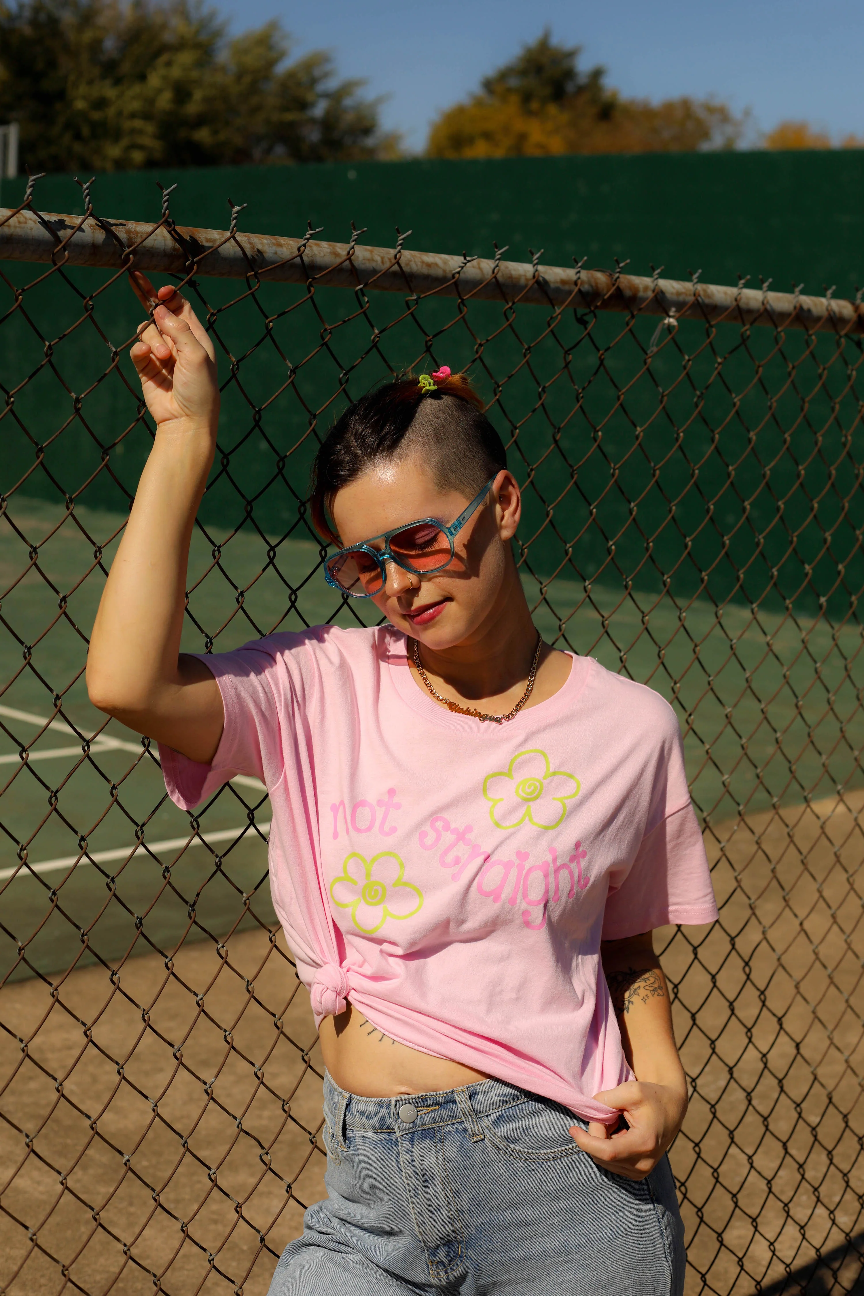 Not Straight Cropped Shirt - Image 8
