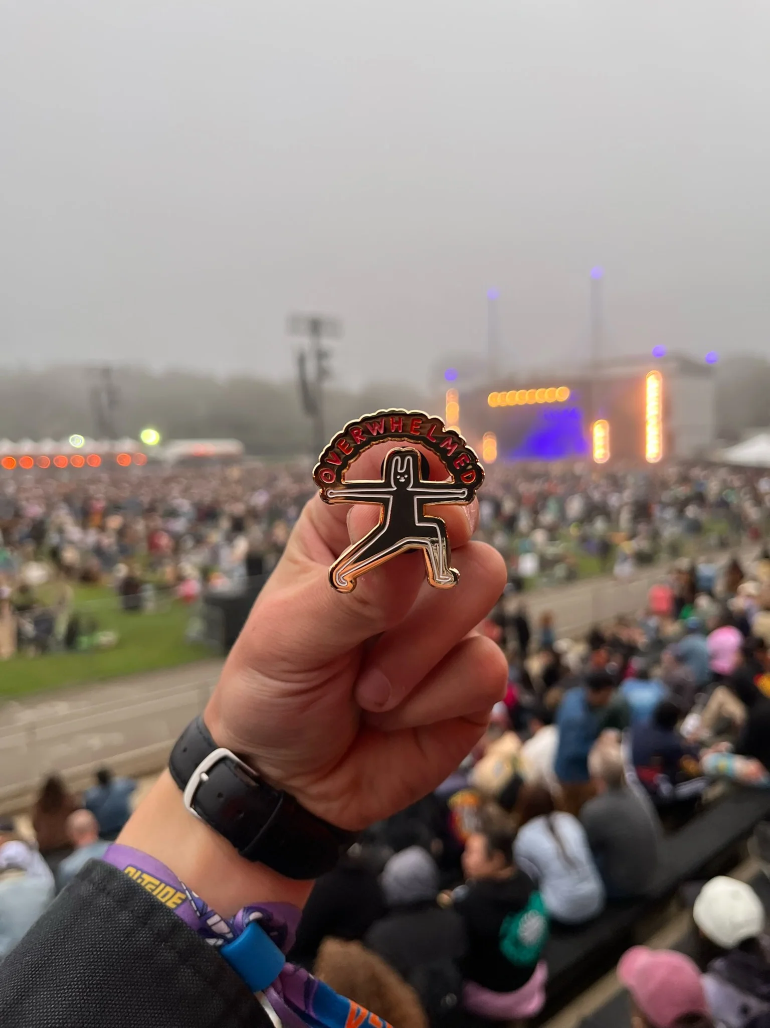 Overwhelmed Enamel Pin - Image 4