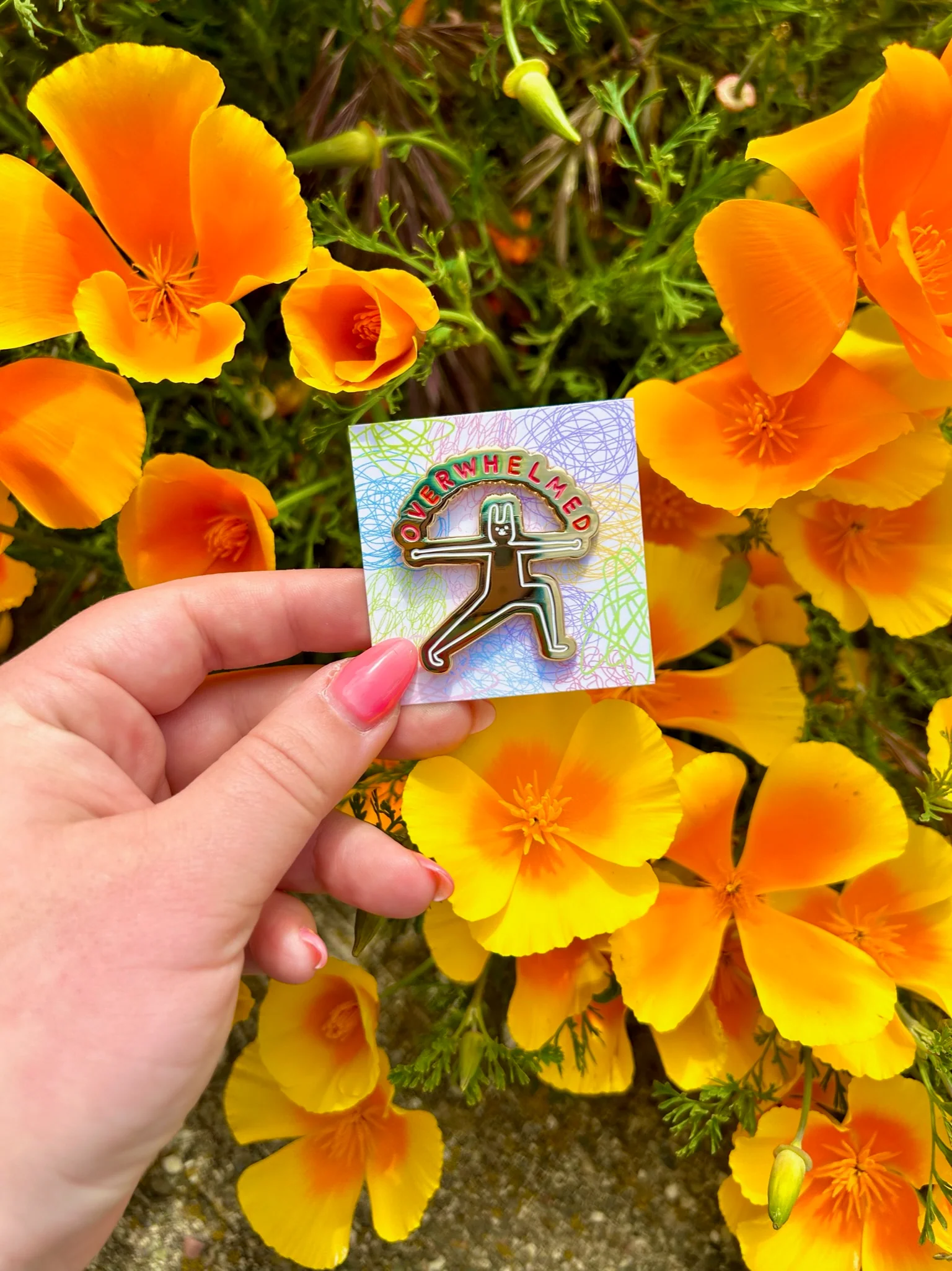 Overwhelmed Enamel Pin - Image 5