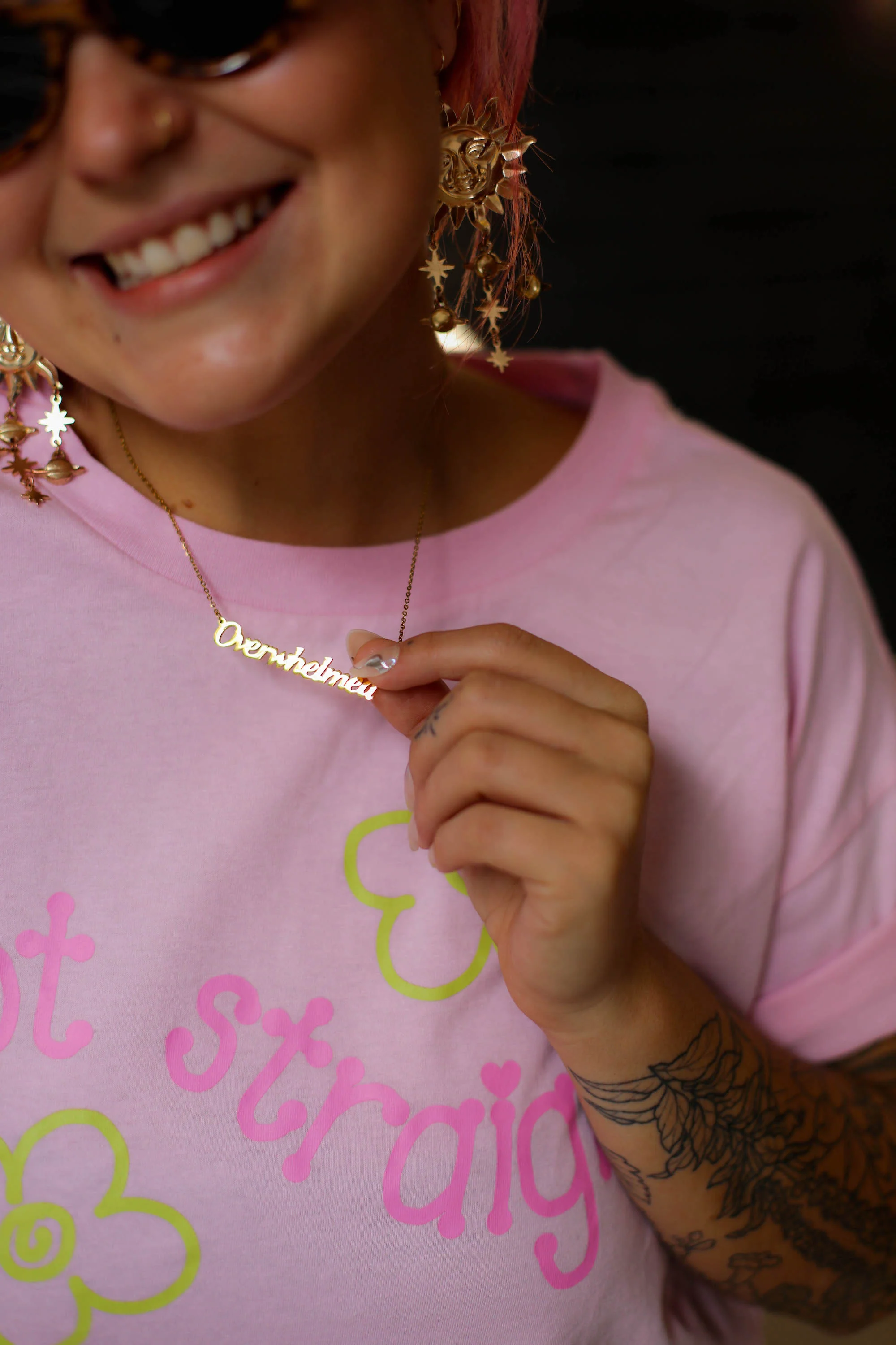 Overwhelmed Nameplate Necklace - Image 4