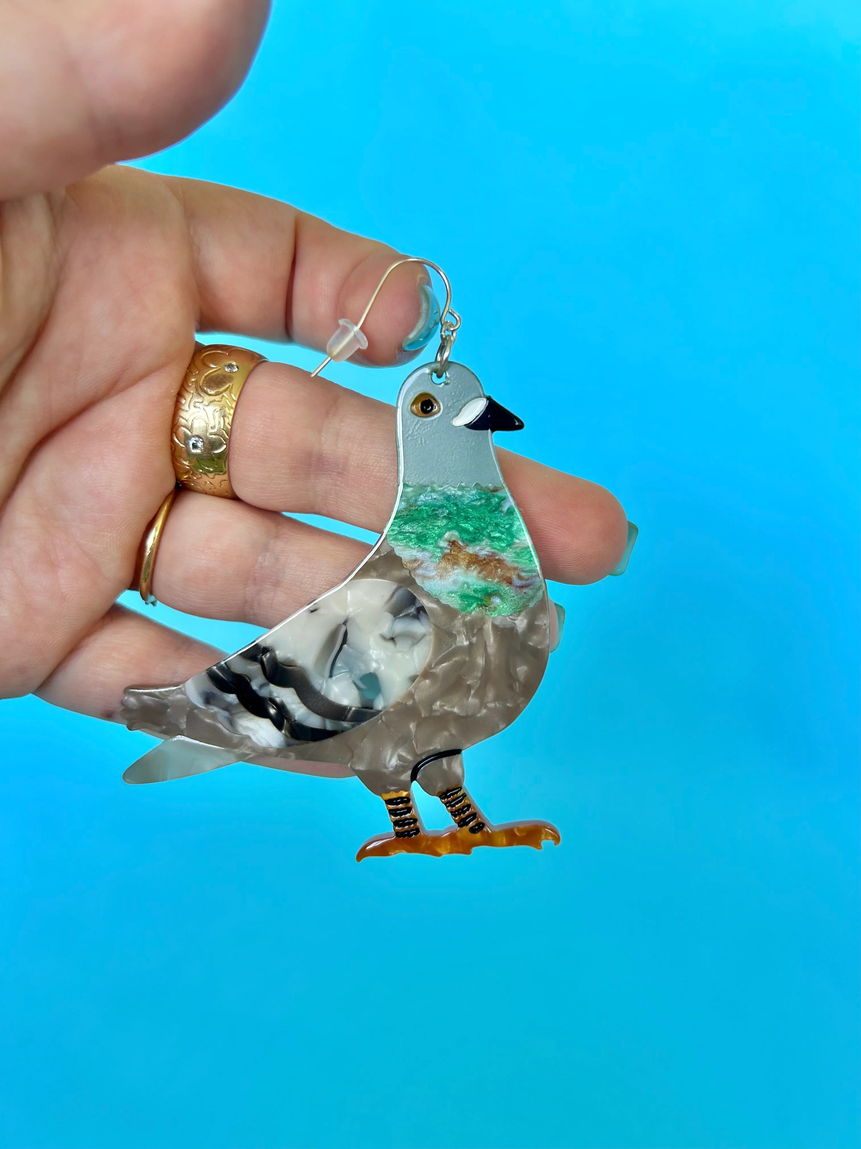 Pigeon Earrings - Image 4