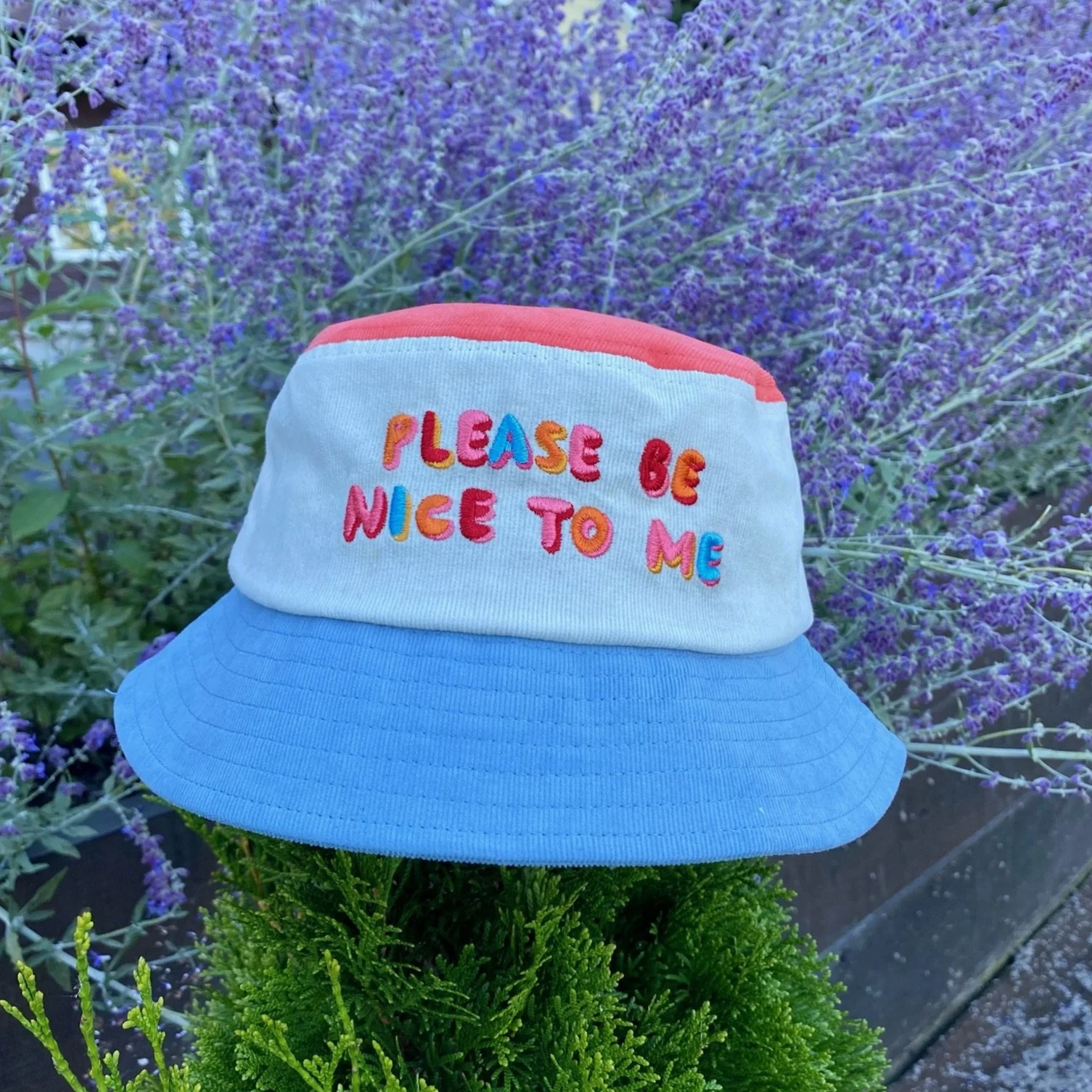 Please Be Nice To Me Color Block Bucket Hat - Image 10