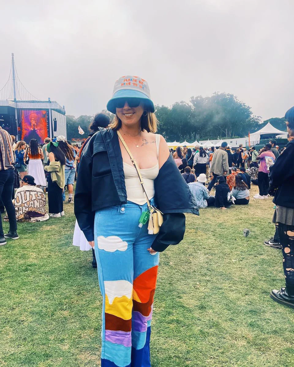 Please Be Nice To Me Color Block Bucket Hat - Image 8