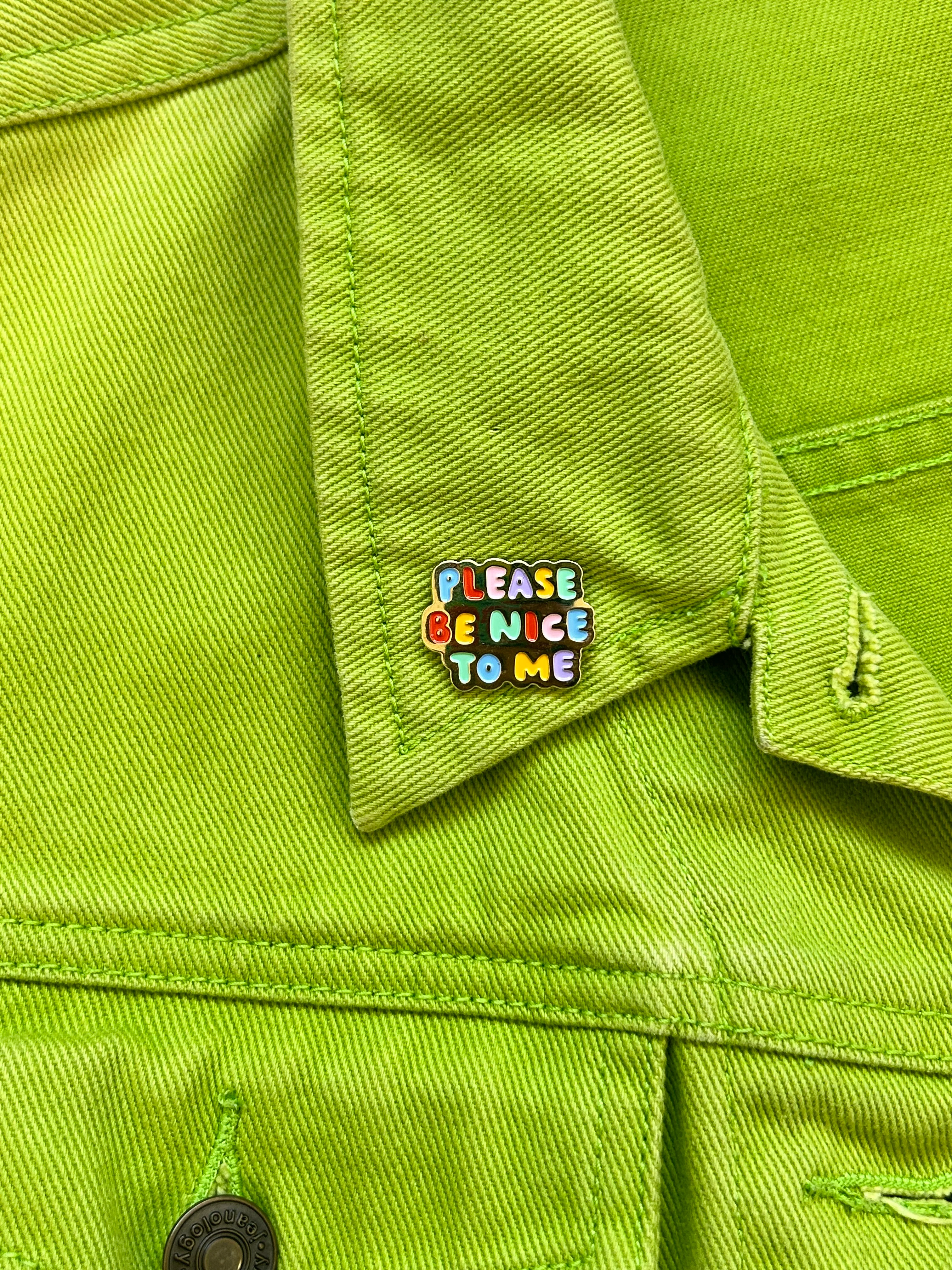Please Be Nice To Me Enamel Pin - Image 4