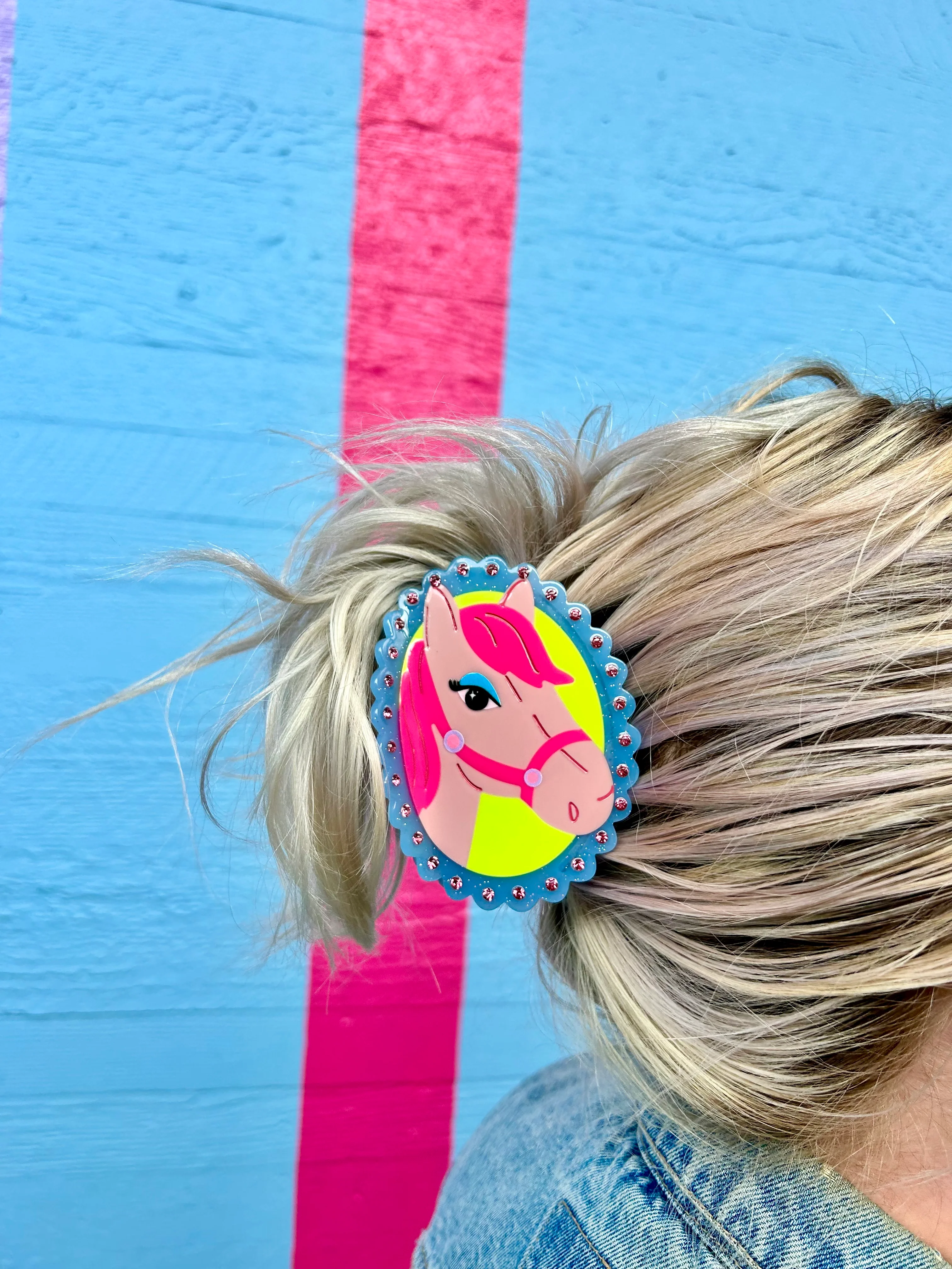 Pink Pony Hair Claw - Image 10