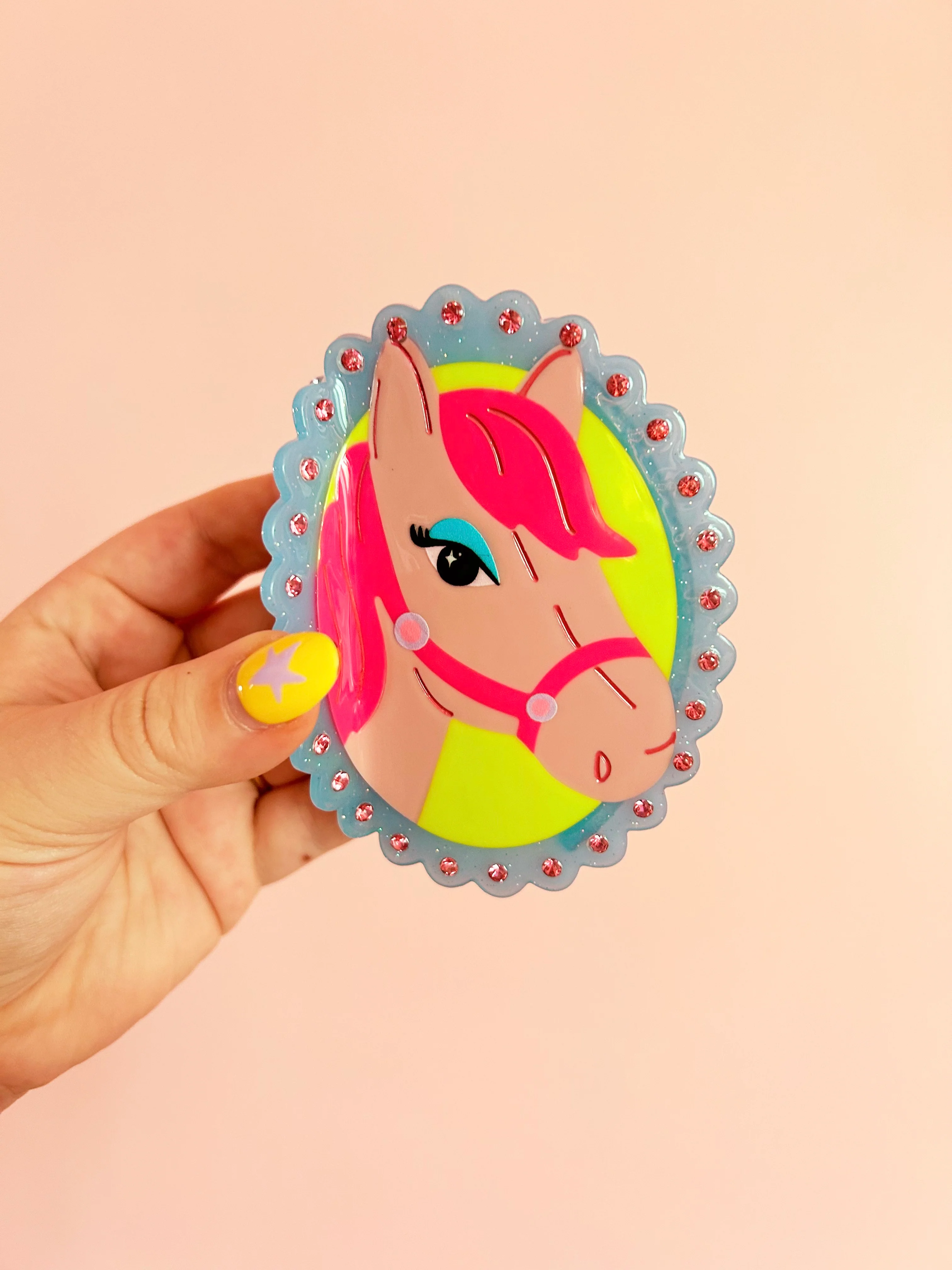 Pink Pony Hair Claw - Image 5