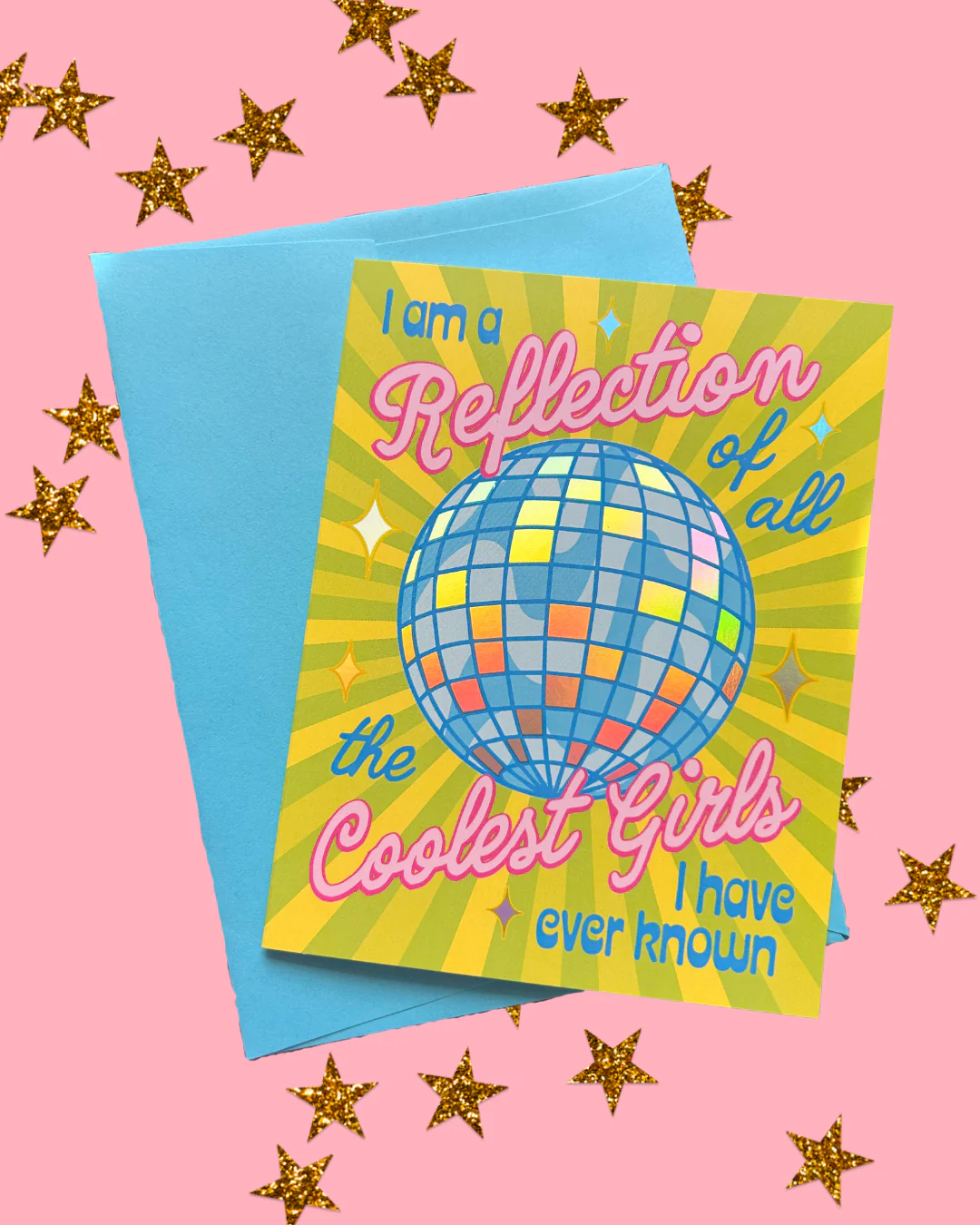Reflection of the Coolest Girls Greeting Card - Image 2
