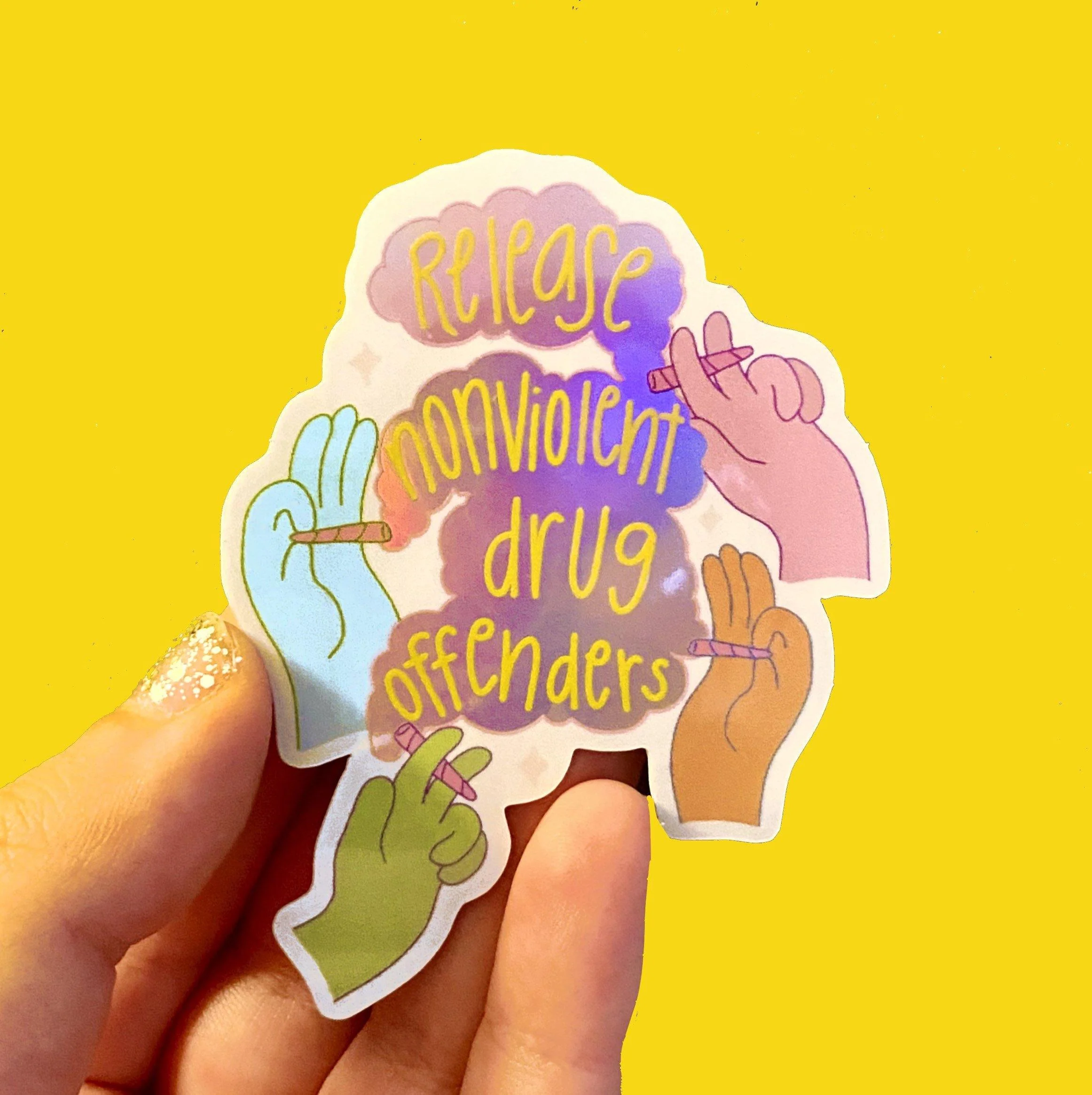 Release Nonviolent Drug Offenders Sticker - Image 3