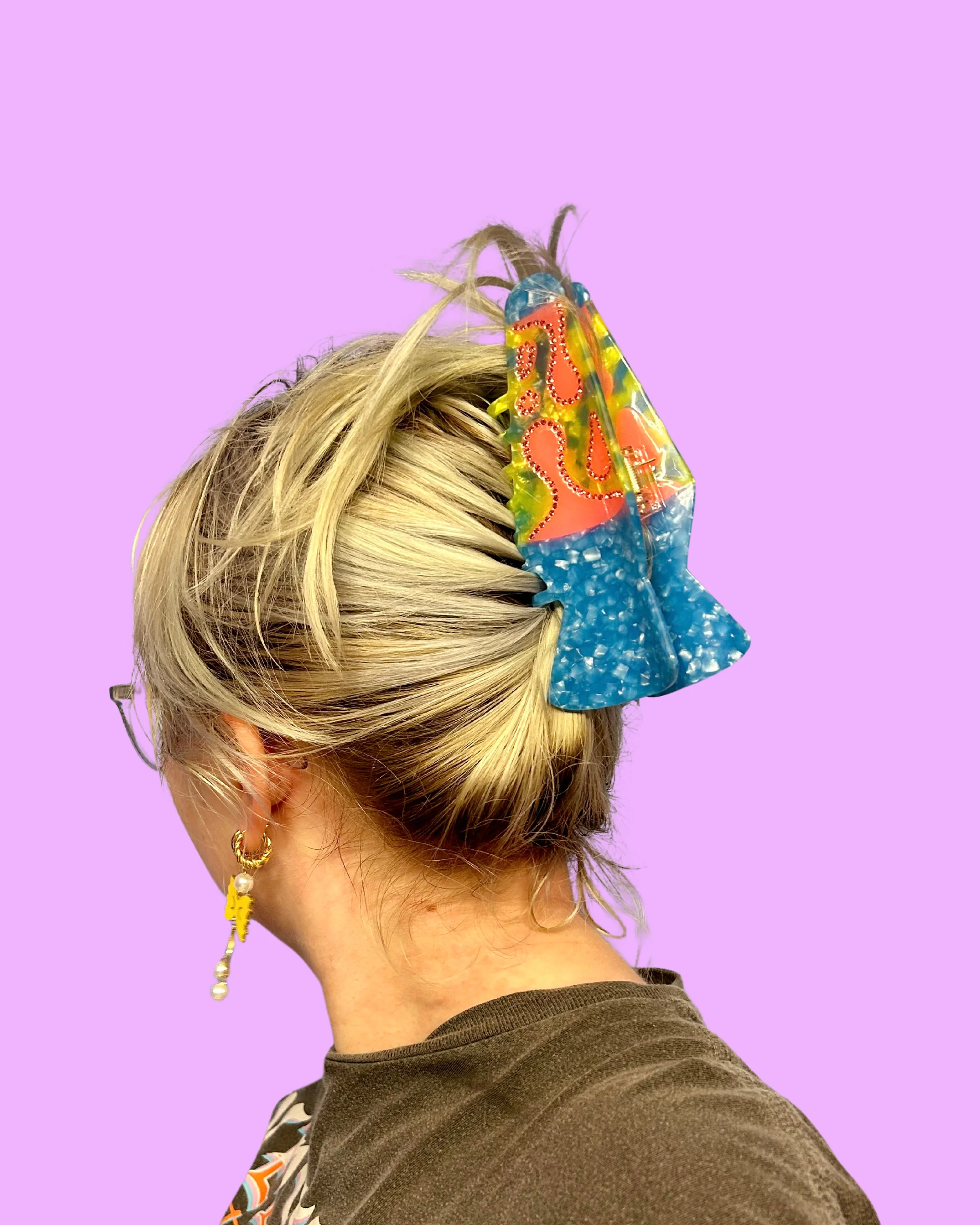 Rhinestone Lava Lamp Hair Claw - Image 6
