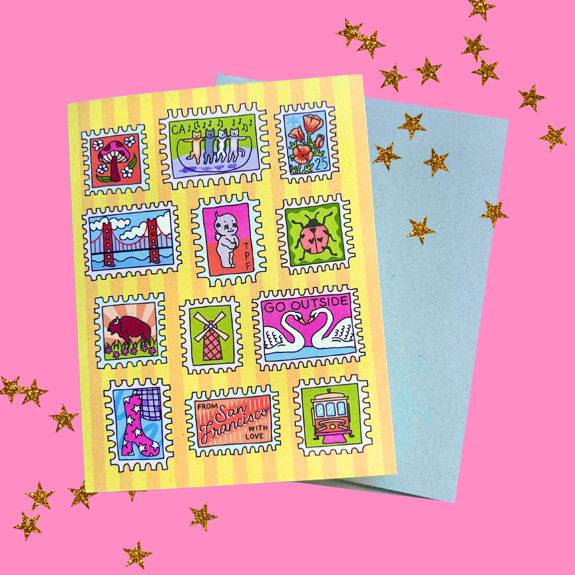 SF Stamp Greeting Card - Image 2