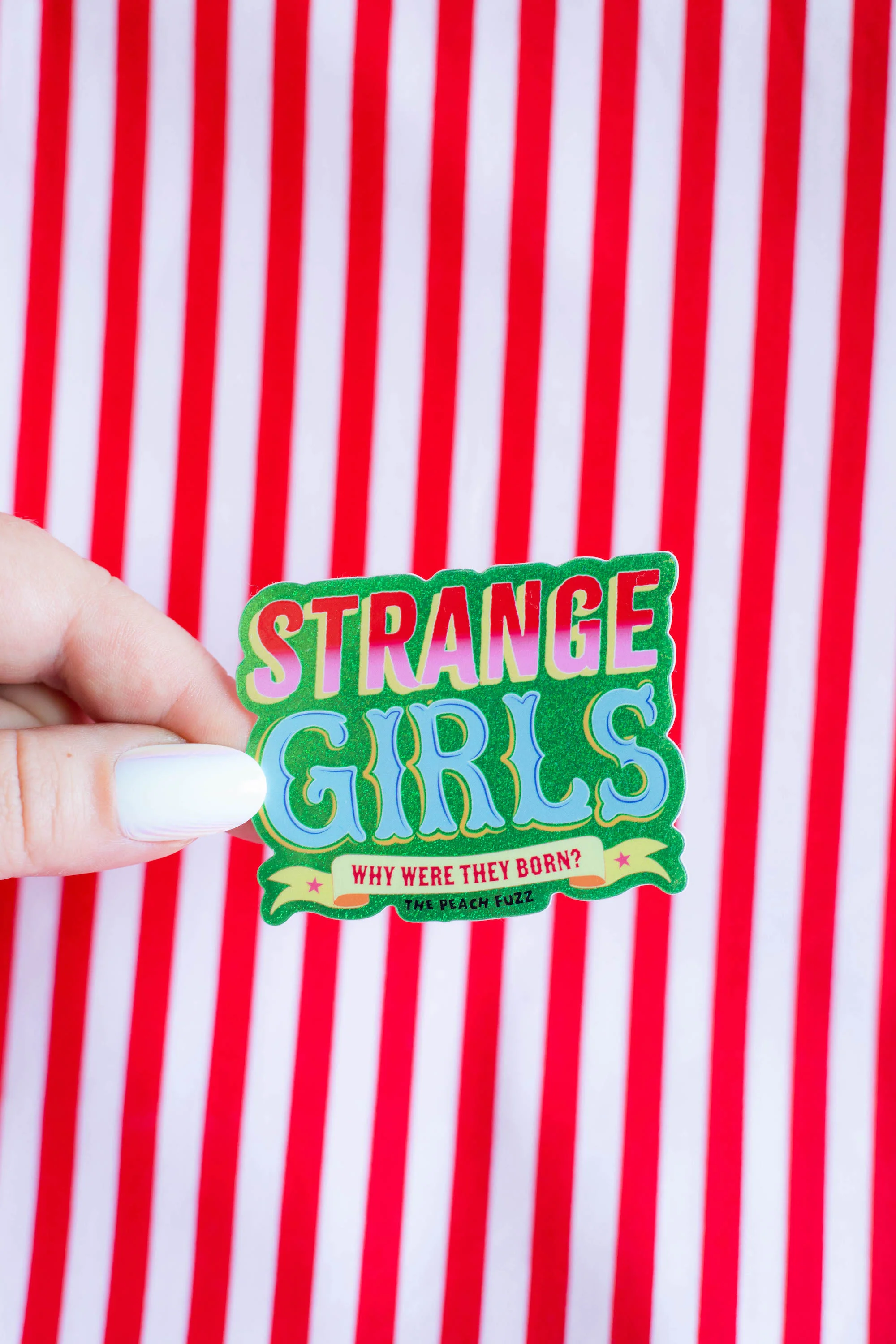 Strange Girls Glitter Sticker - Image 2