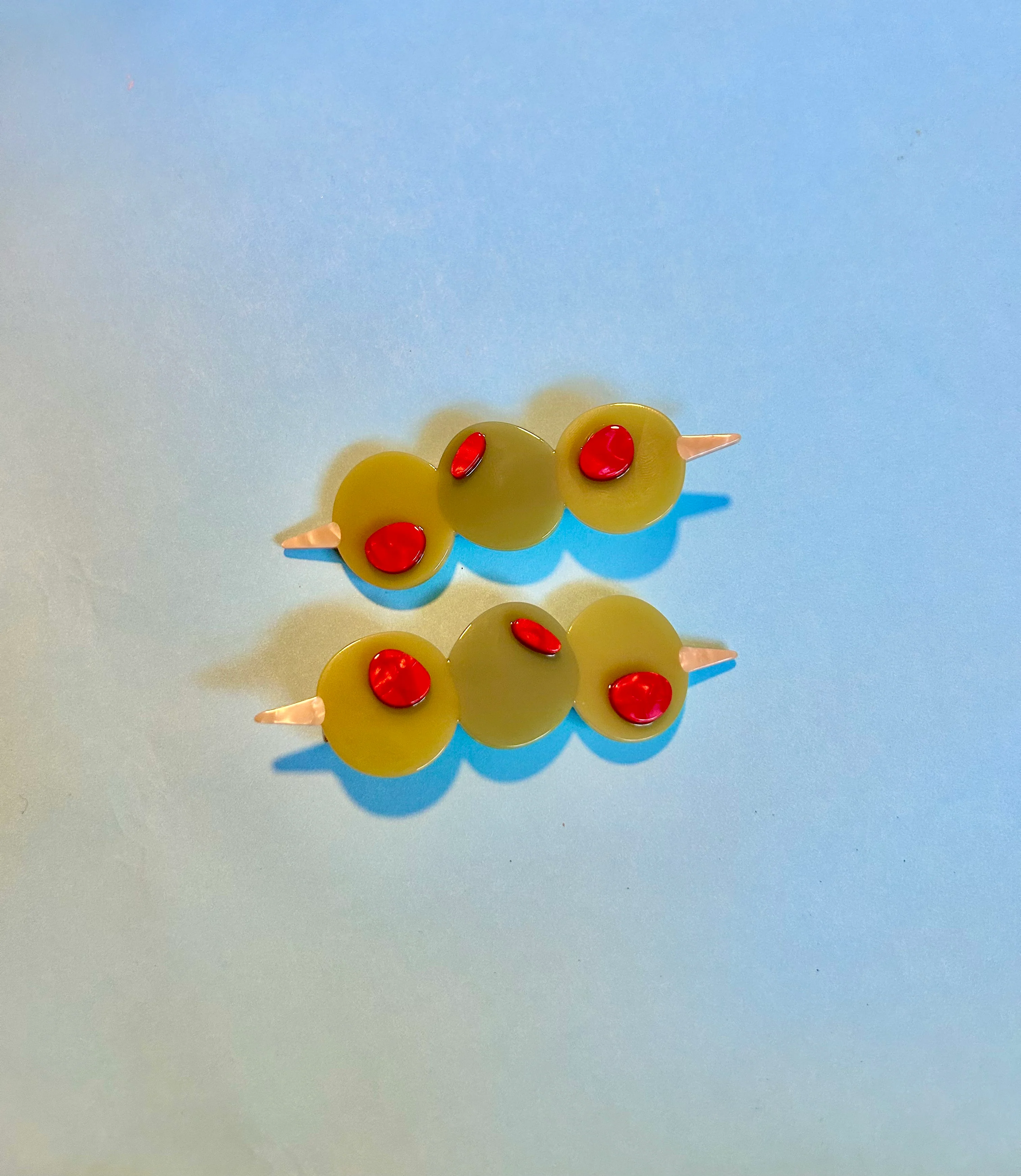 Stuffed Olive Hair Clip Set - Image 10