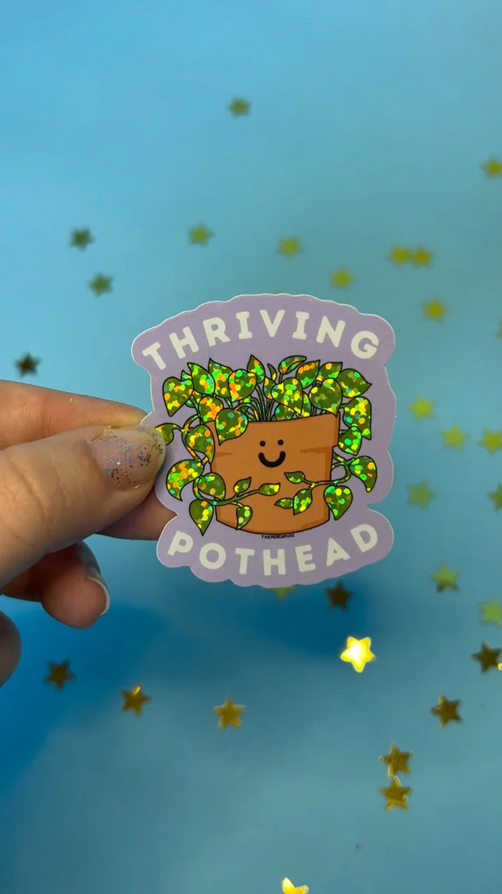 Thriving Pothead Sticker - Image 3