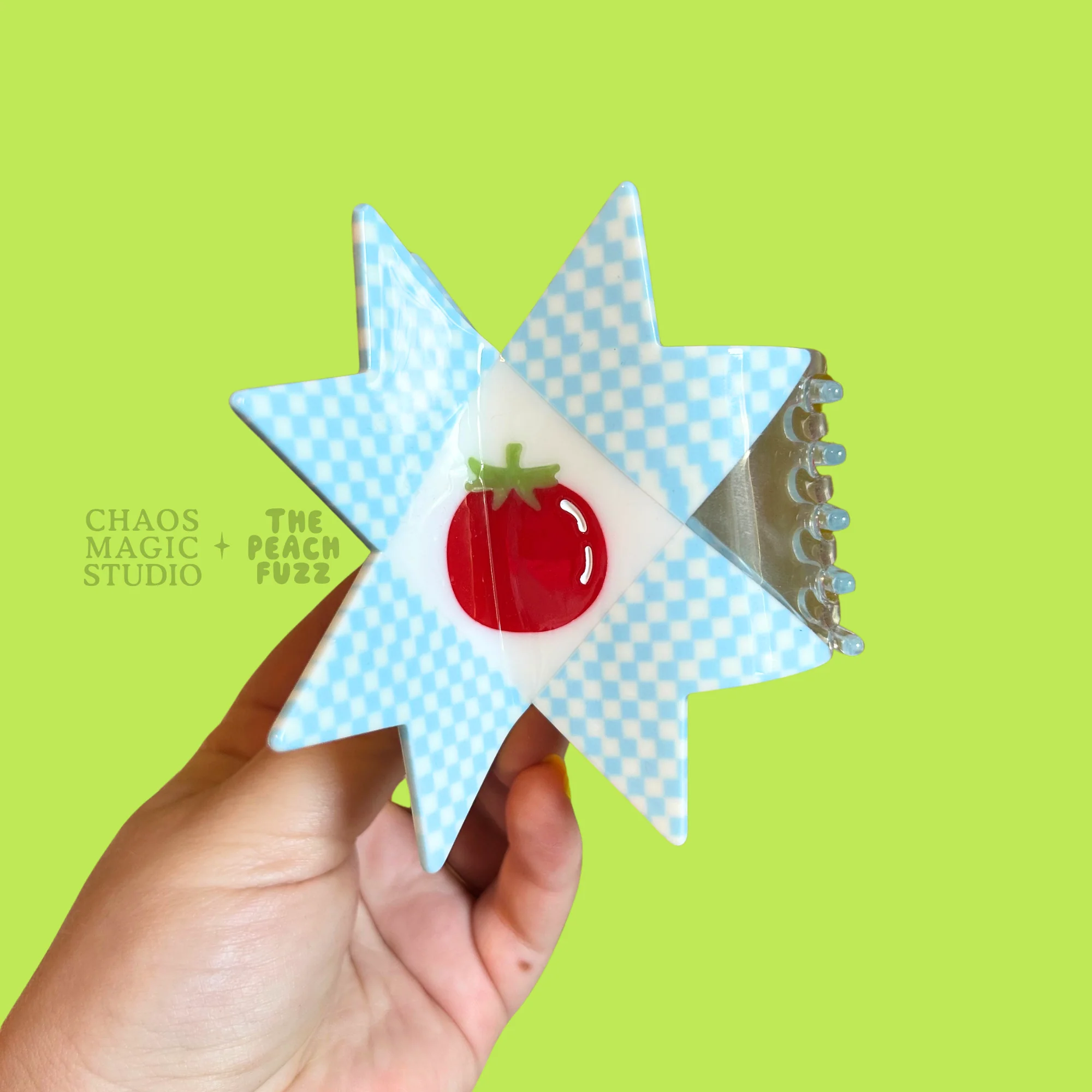 Tomato Quilt Hair Claw  TPF x Chaos Magic Studio - Image 5