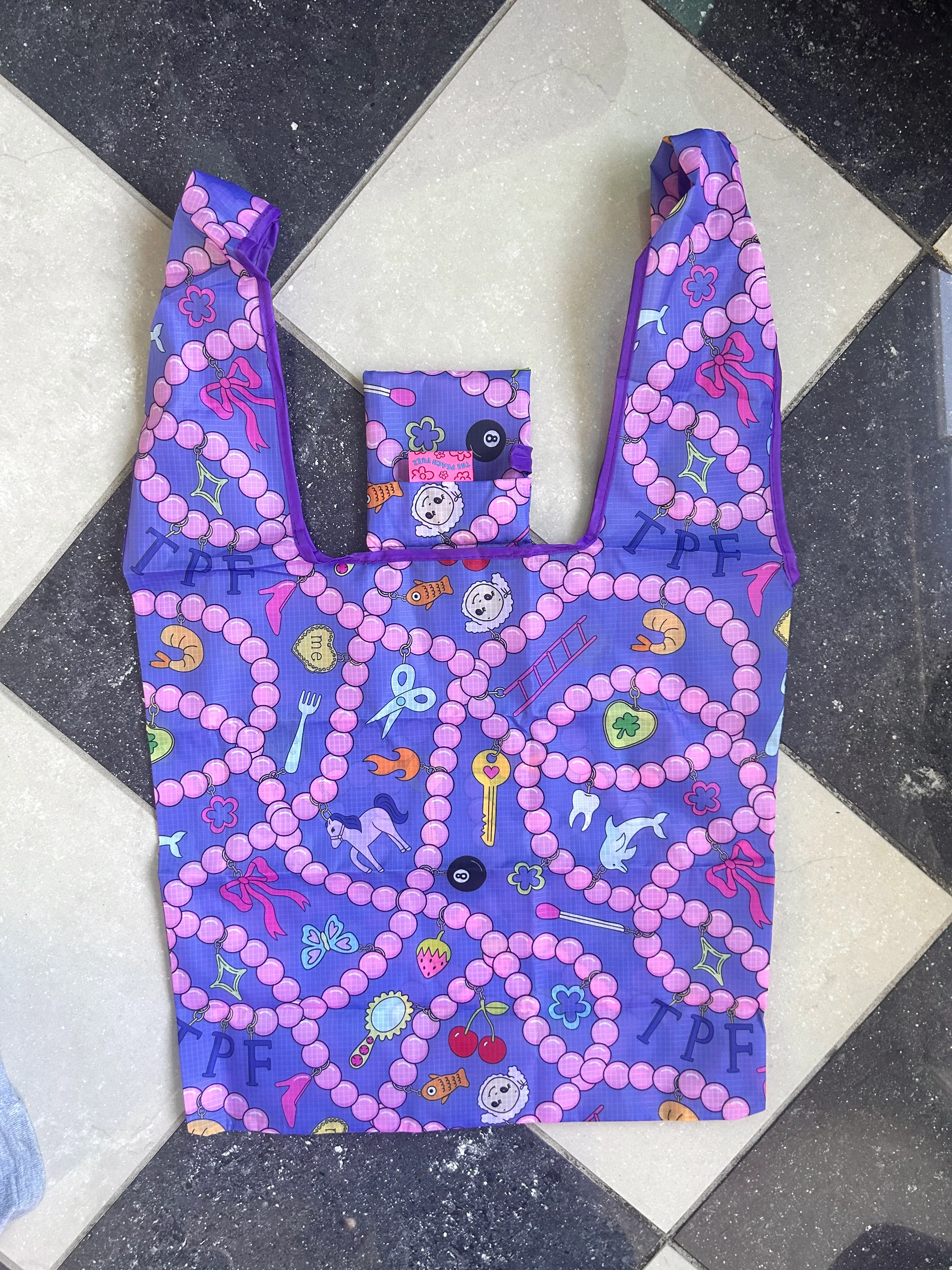 Bead Soup Folding Shopper Tote - Image 10