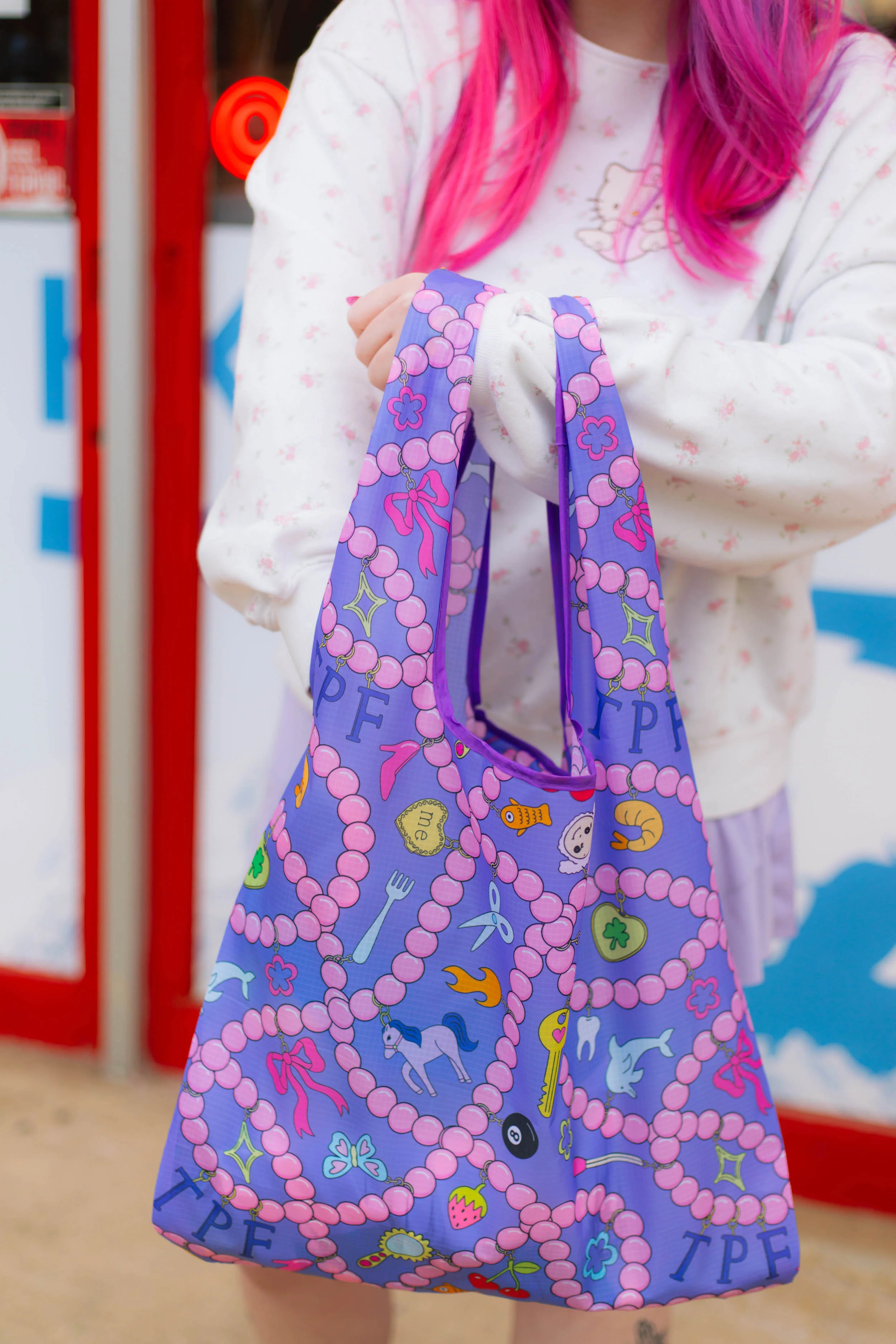Bead Soup Folding Shopper Tote - Image 4