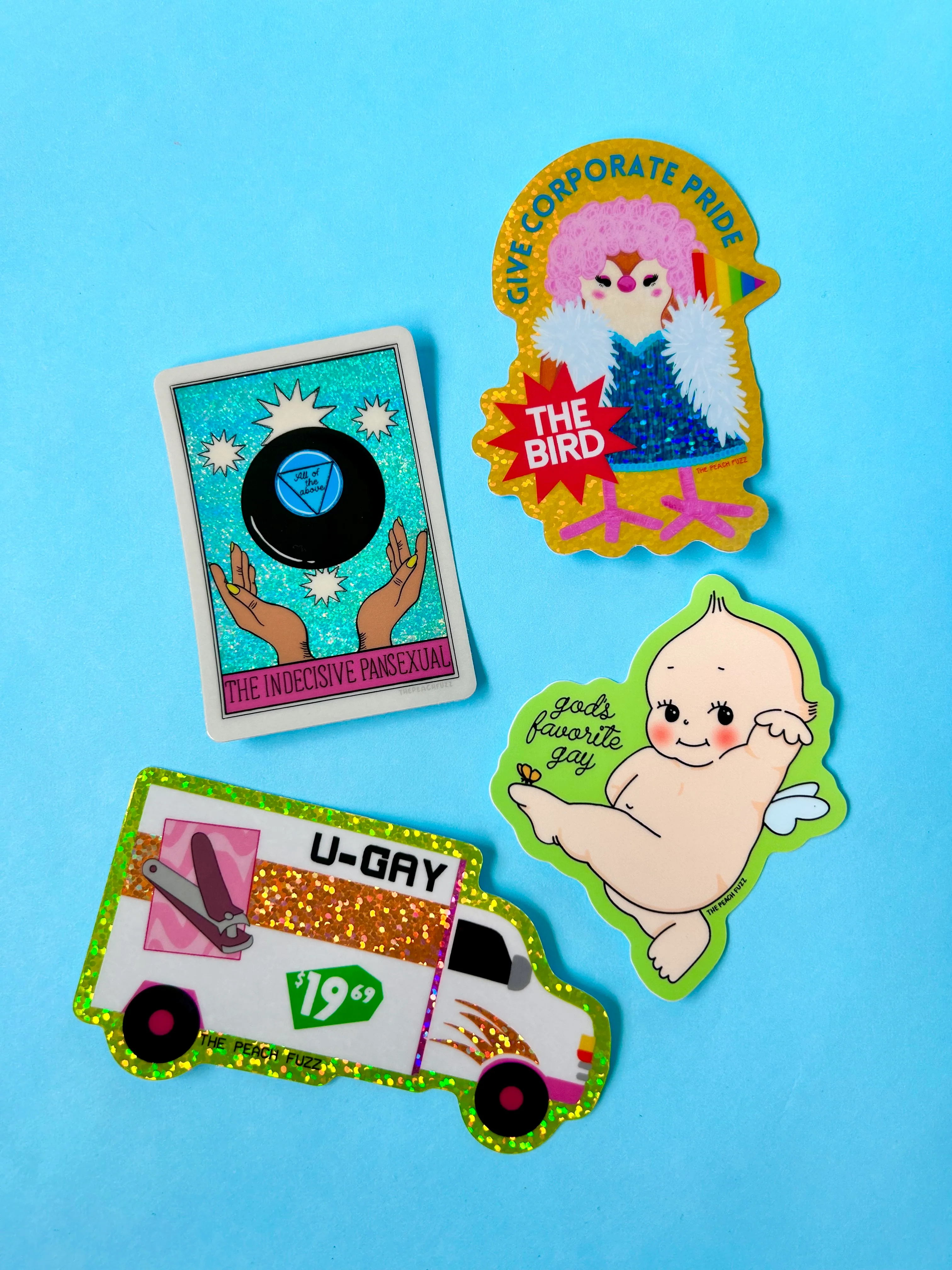 U-Gay Moving Truck Glitter Sticker - Image 3
