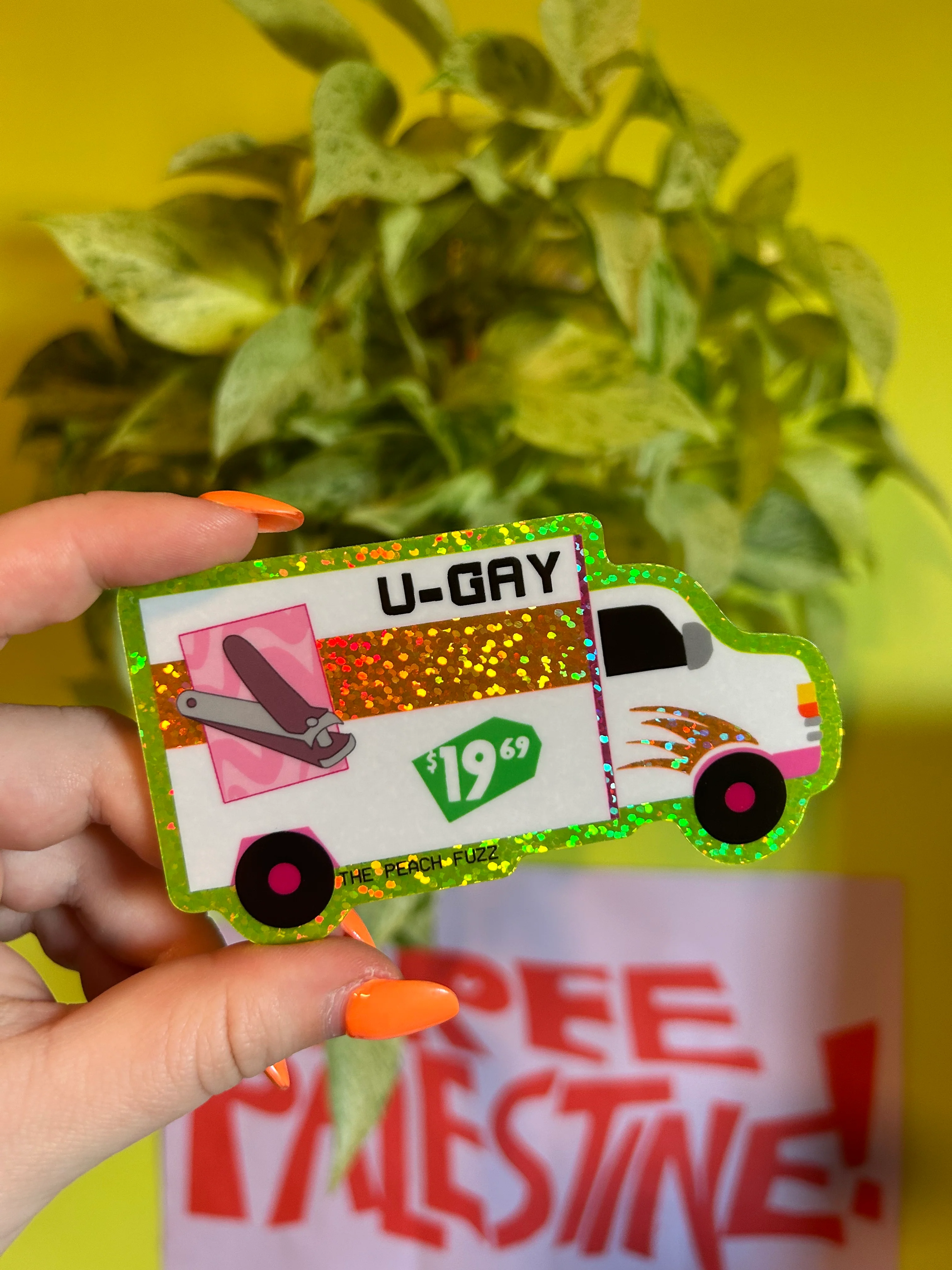 U-Gay Moving Truck Glitter Sticker - Image 4